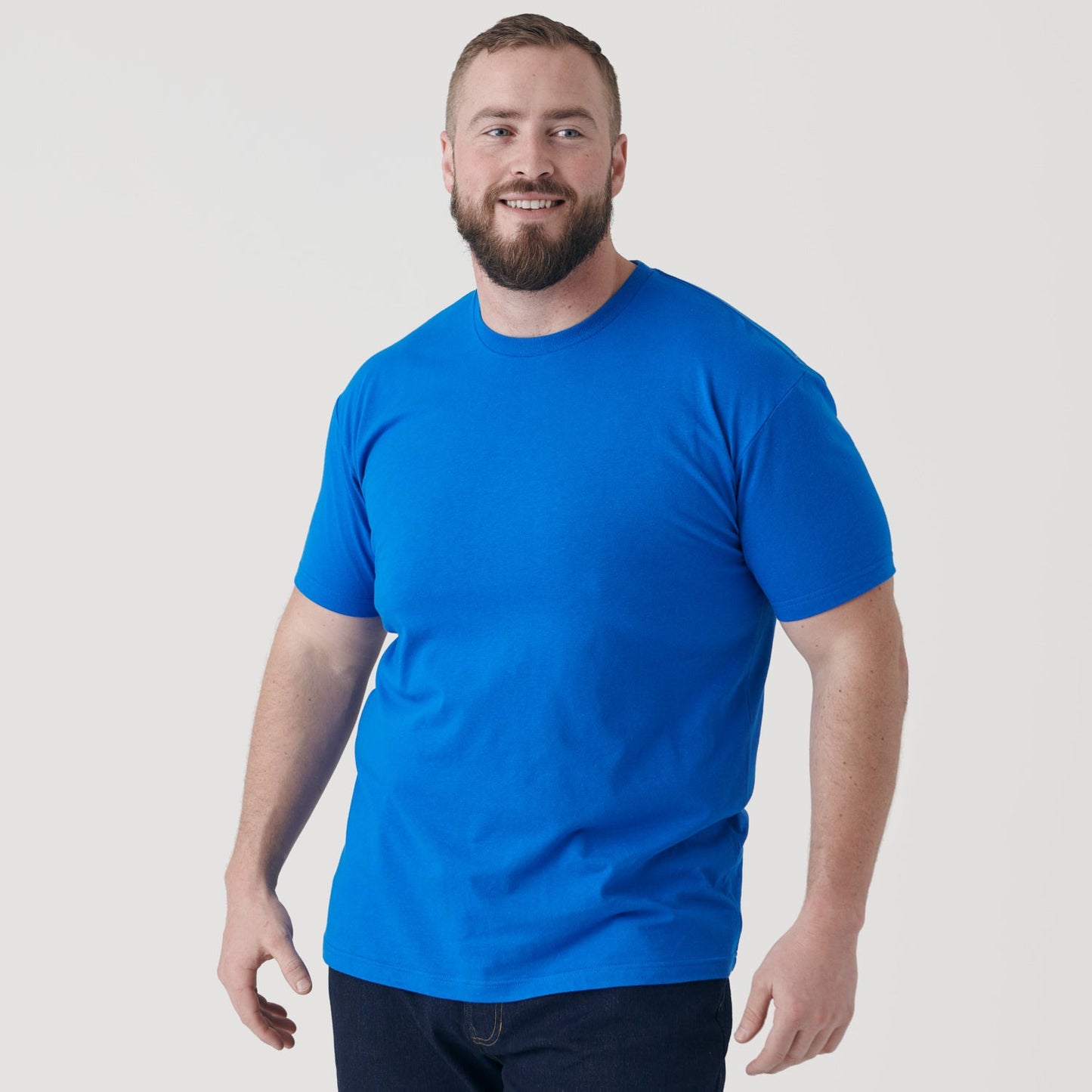 Electric Blue Short Sleeve Crew Neck Tee