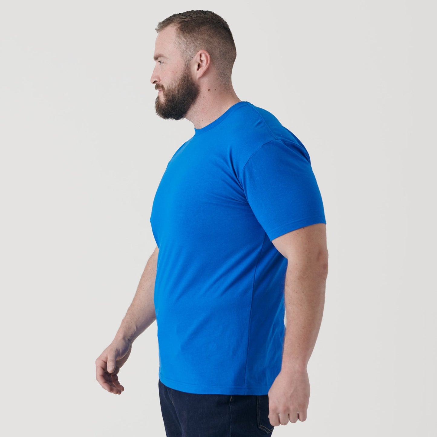 Electric Blue Short Sleeve Crew Neck Tee