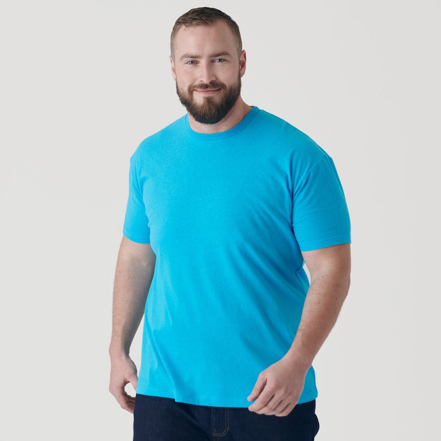 Turquoise Short Sleeve Crew Neck Tee