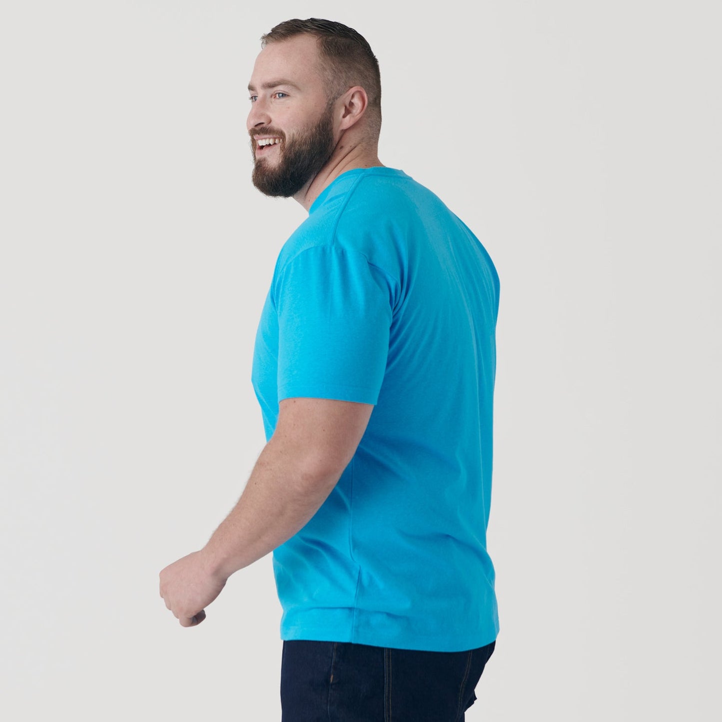 Turquoise Short Sleeve Crew Neck Tee