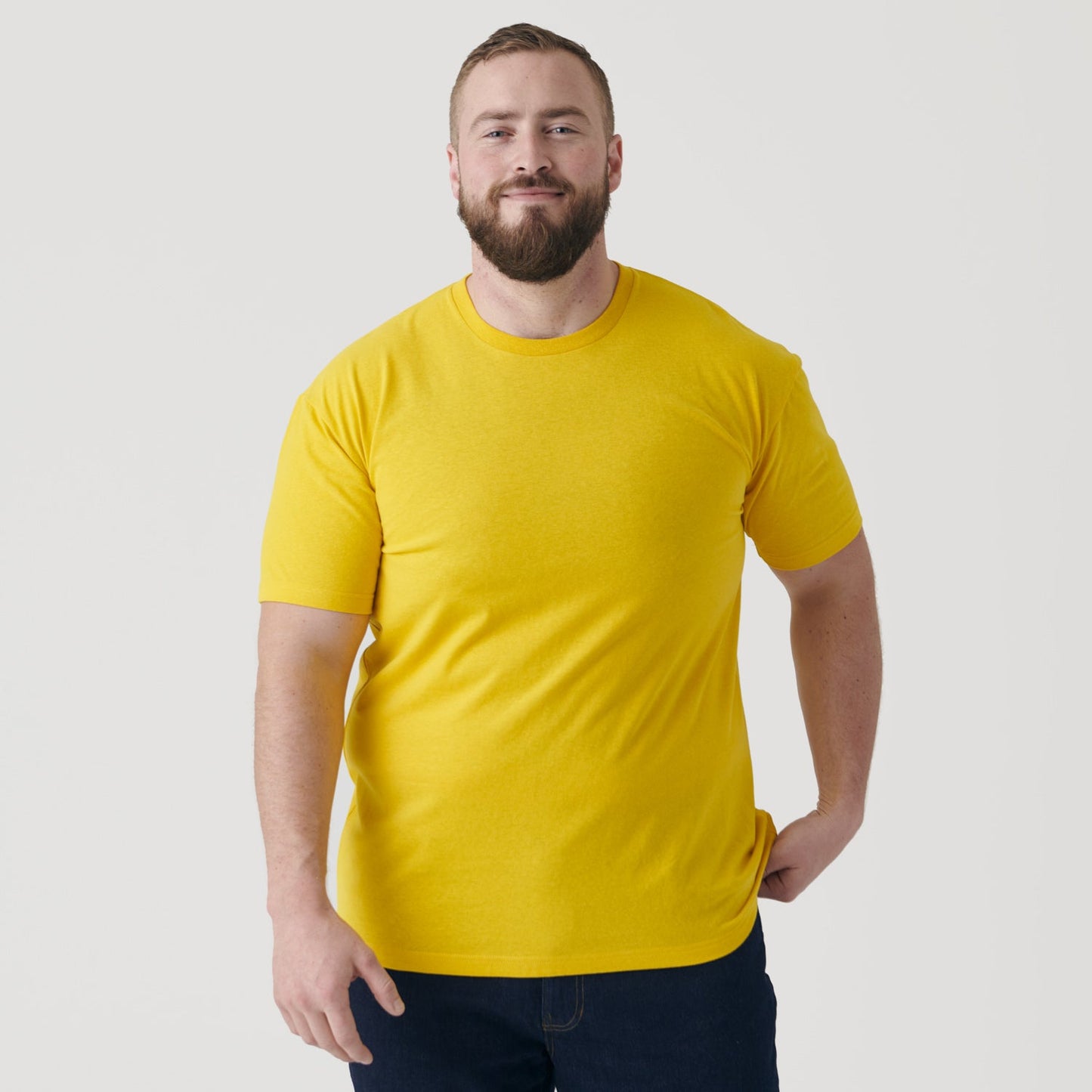 Yellow Short Sleeve Crew Neck Tee