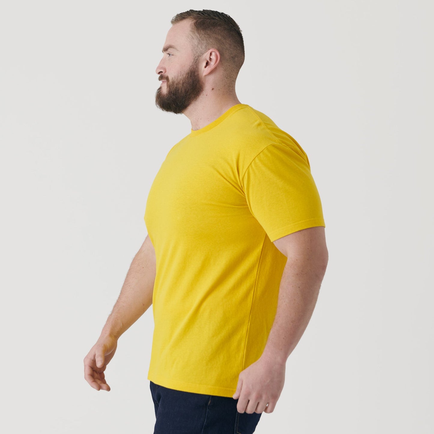 Yellow Short Sleeve Crew Neck Tee