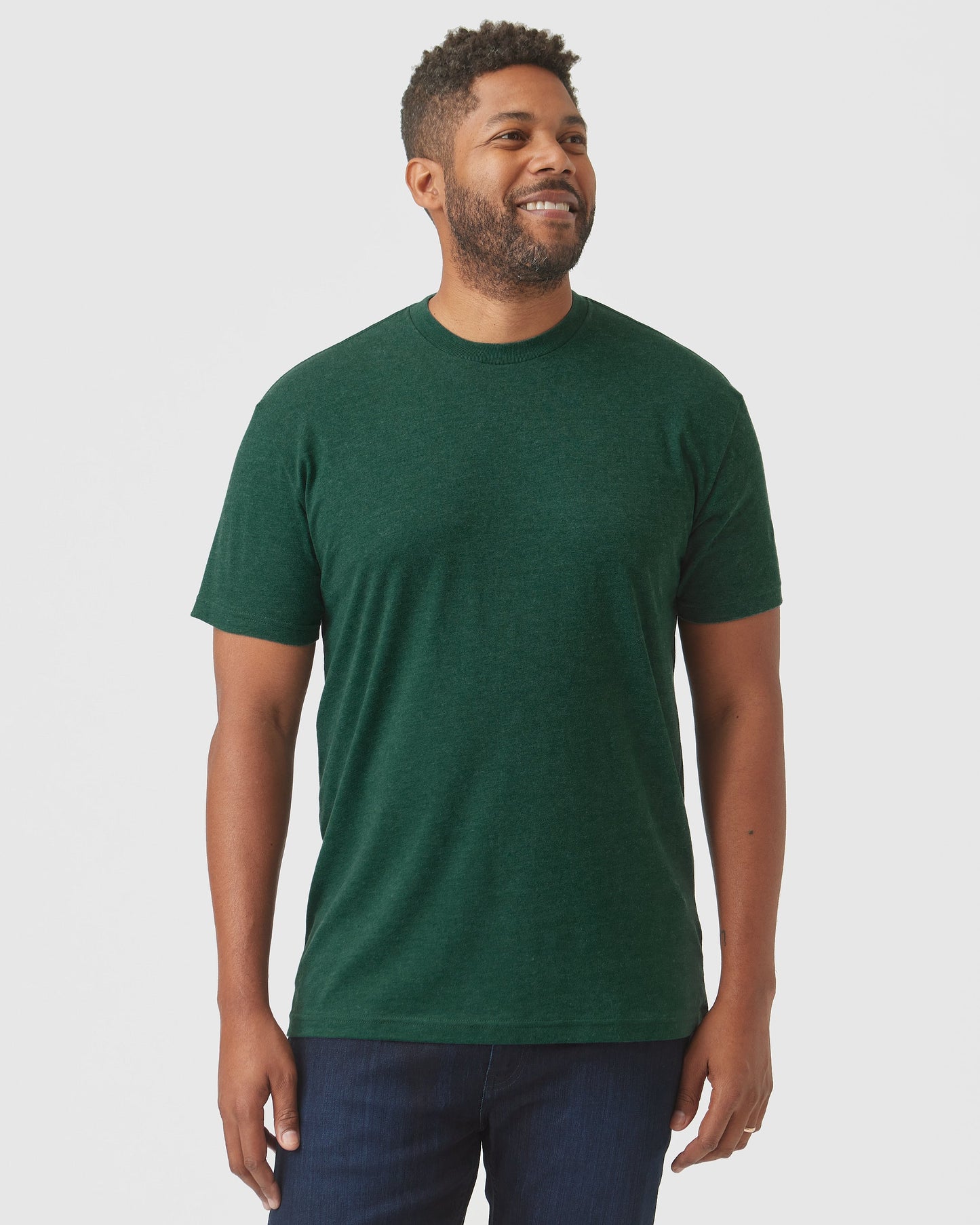 Evergreen Heather Classic Crew Neck