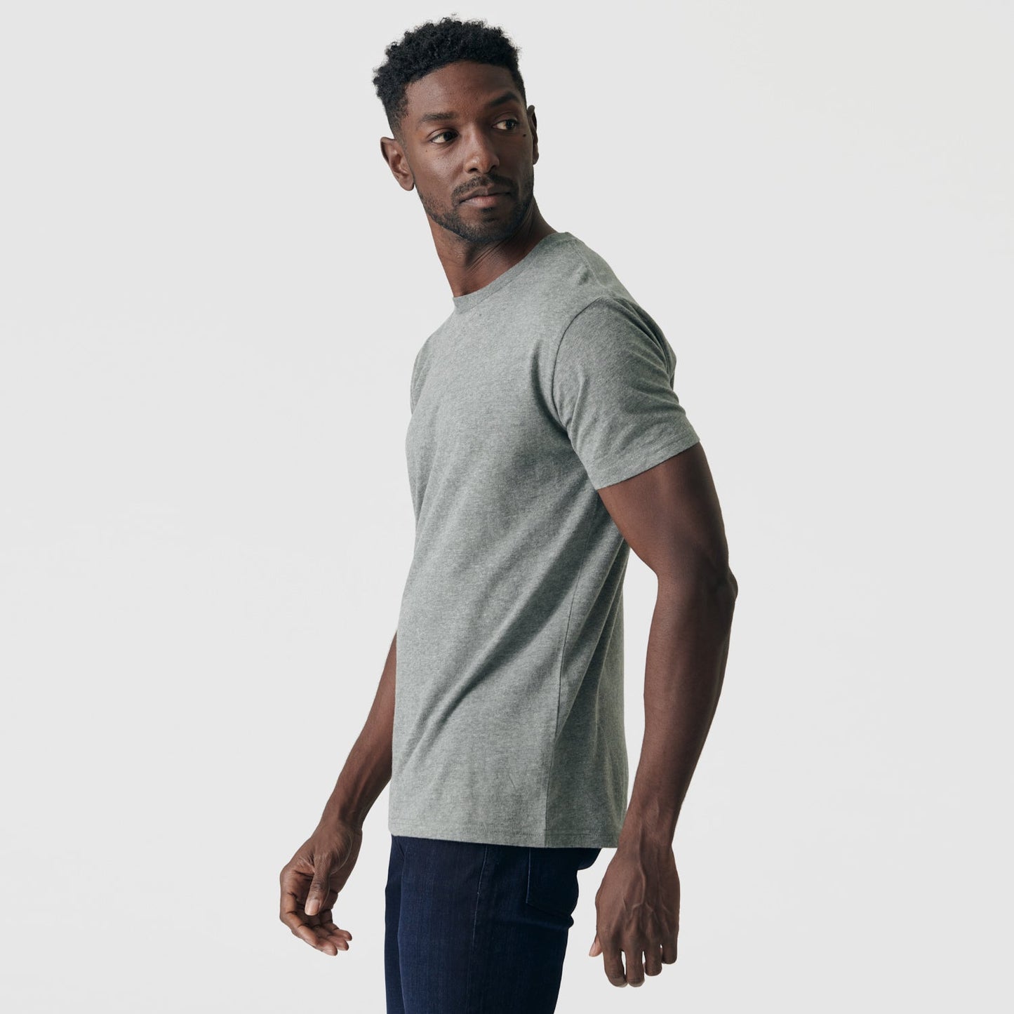Heather Hunter Green Classic Crew Neck
