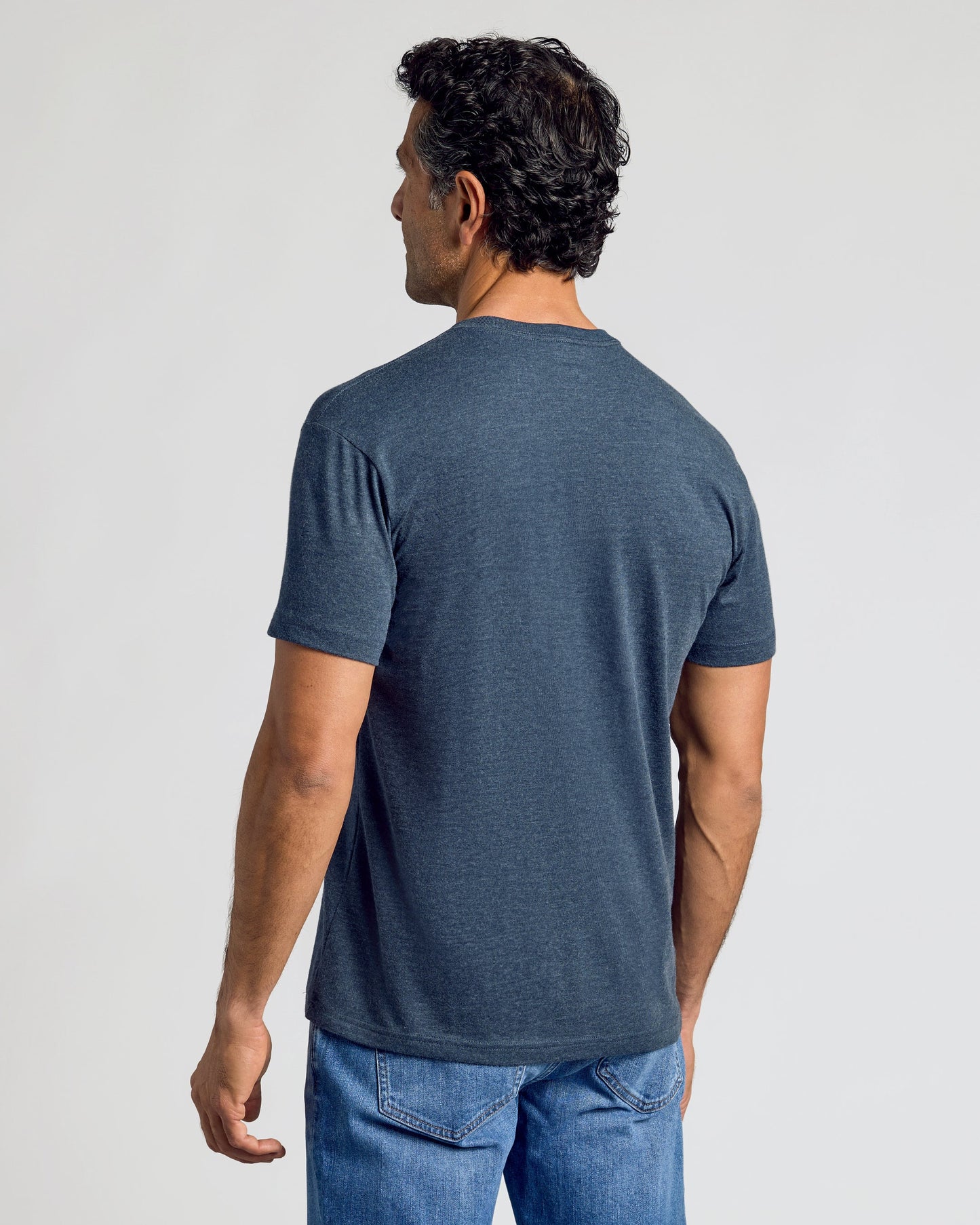 Heather Navy Classic Crew Neck