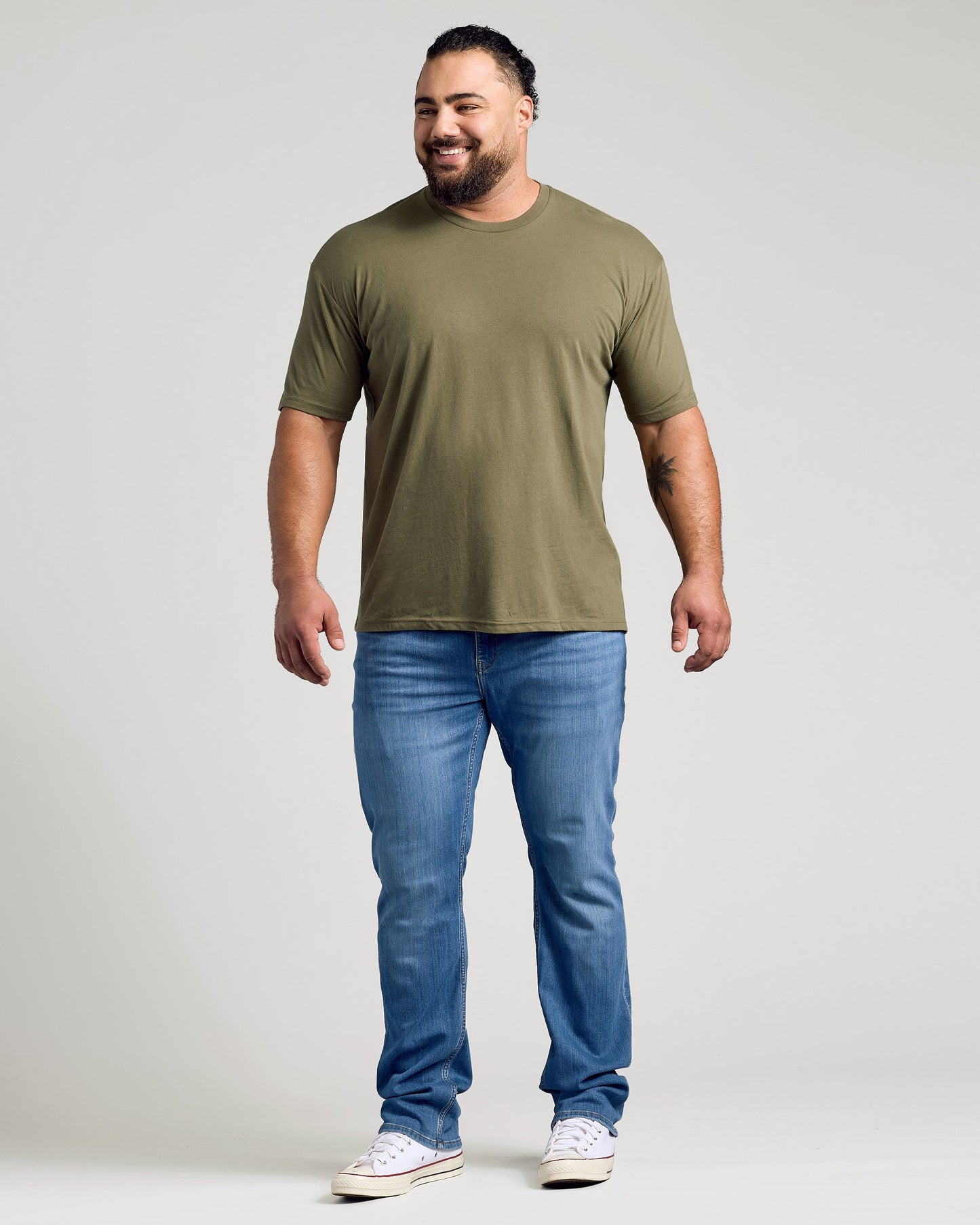 Military Green Classic Crew Neck