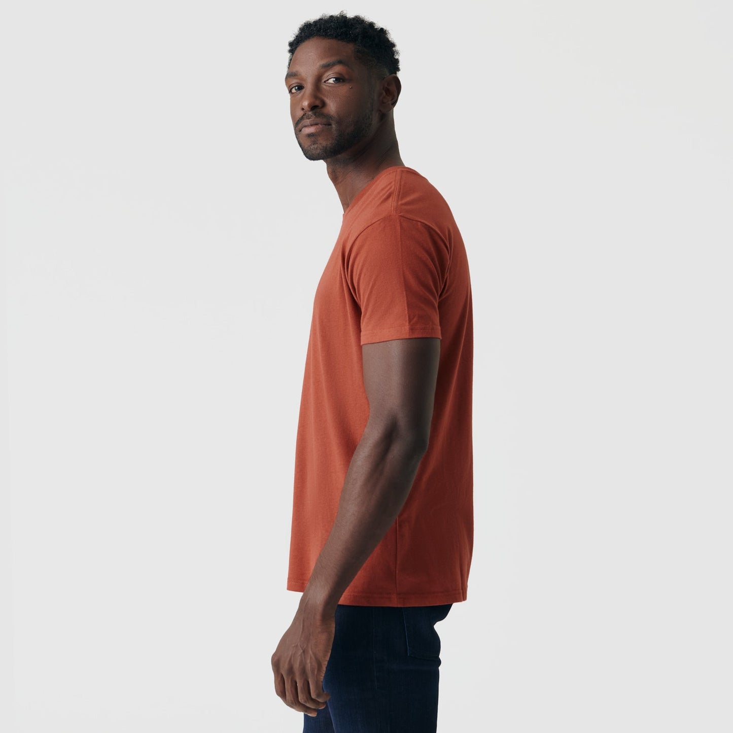 Rust Short Sleeve Crew Neck Tee