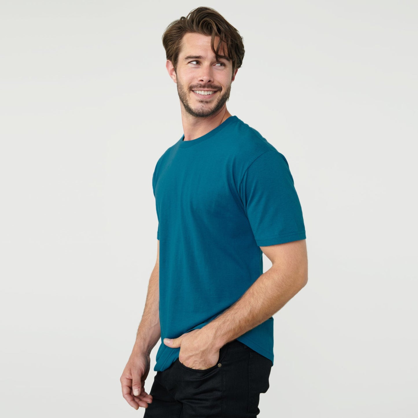Teal Short Sleeve Crew Neck Tee