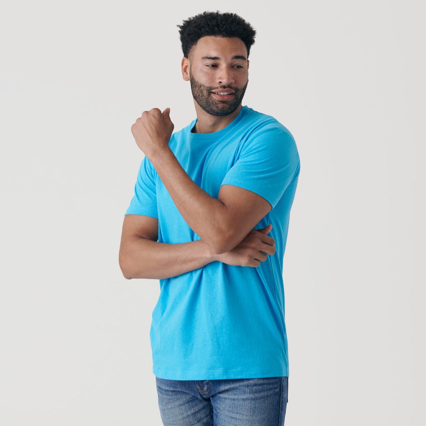 Turquoise Short Sleeve Crew Neck Tee