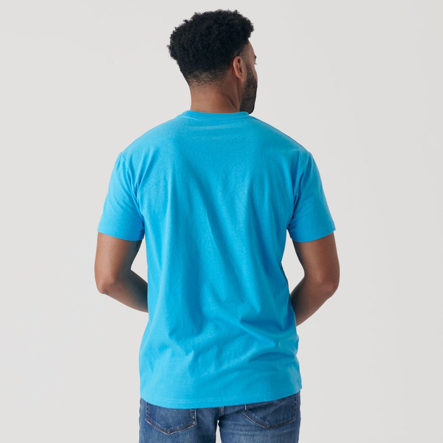 Turquoise Short Sleeve Crew Neck Tee