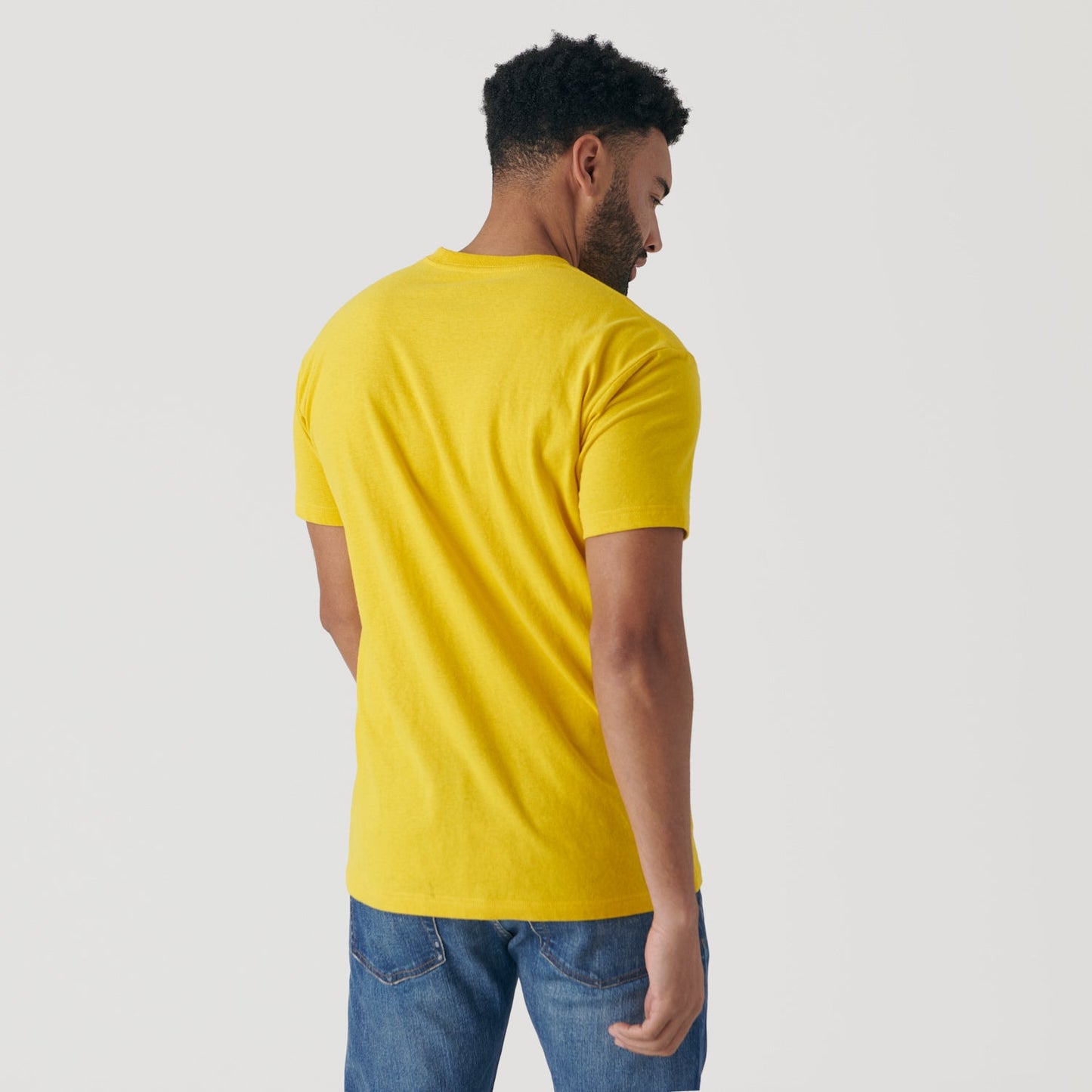 Yellow Short Sleeve Crew Neck Tee