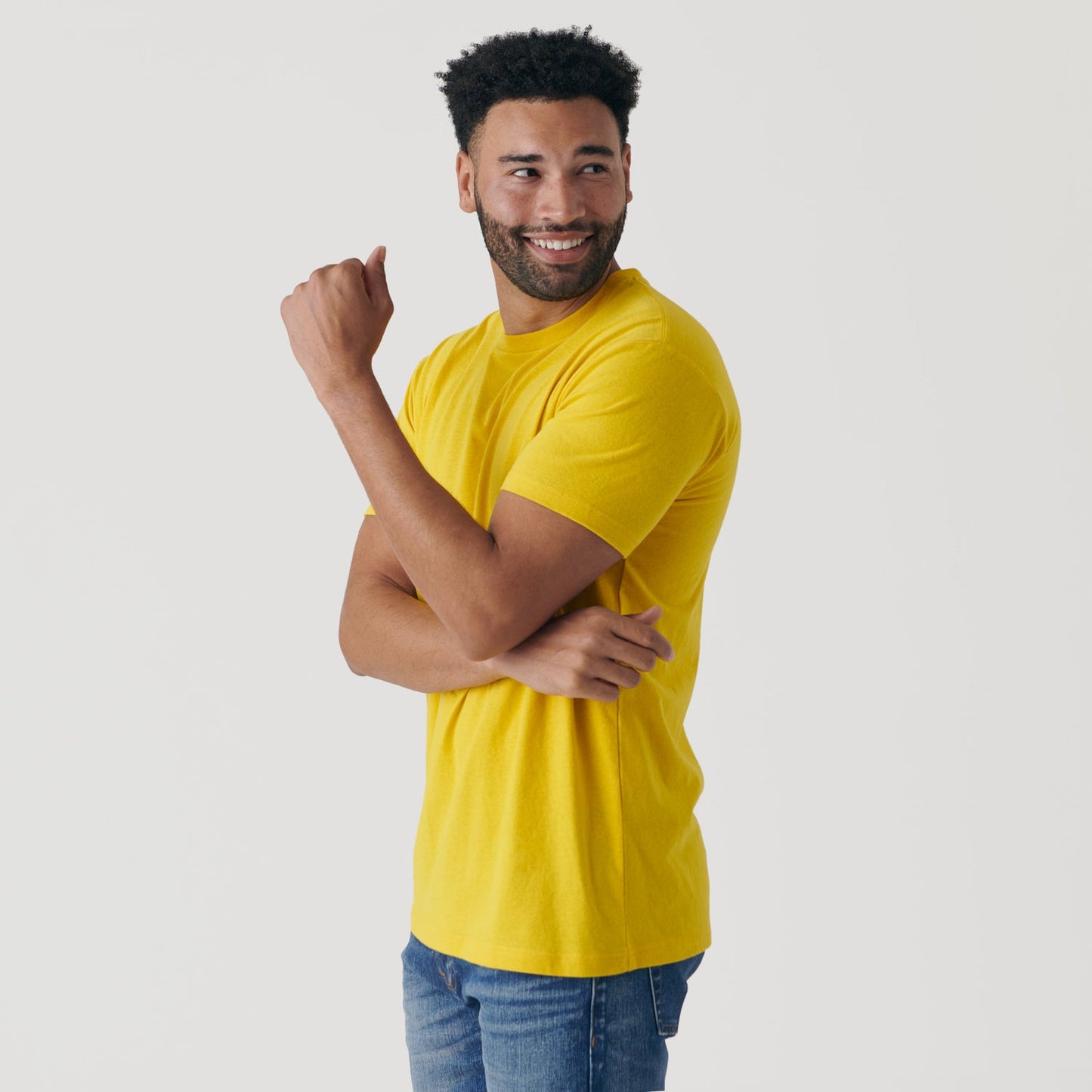 Yellow Short Sleeve Crew Neck Tee