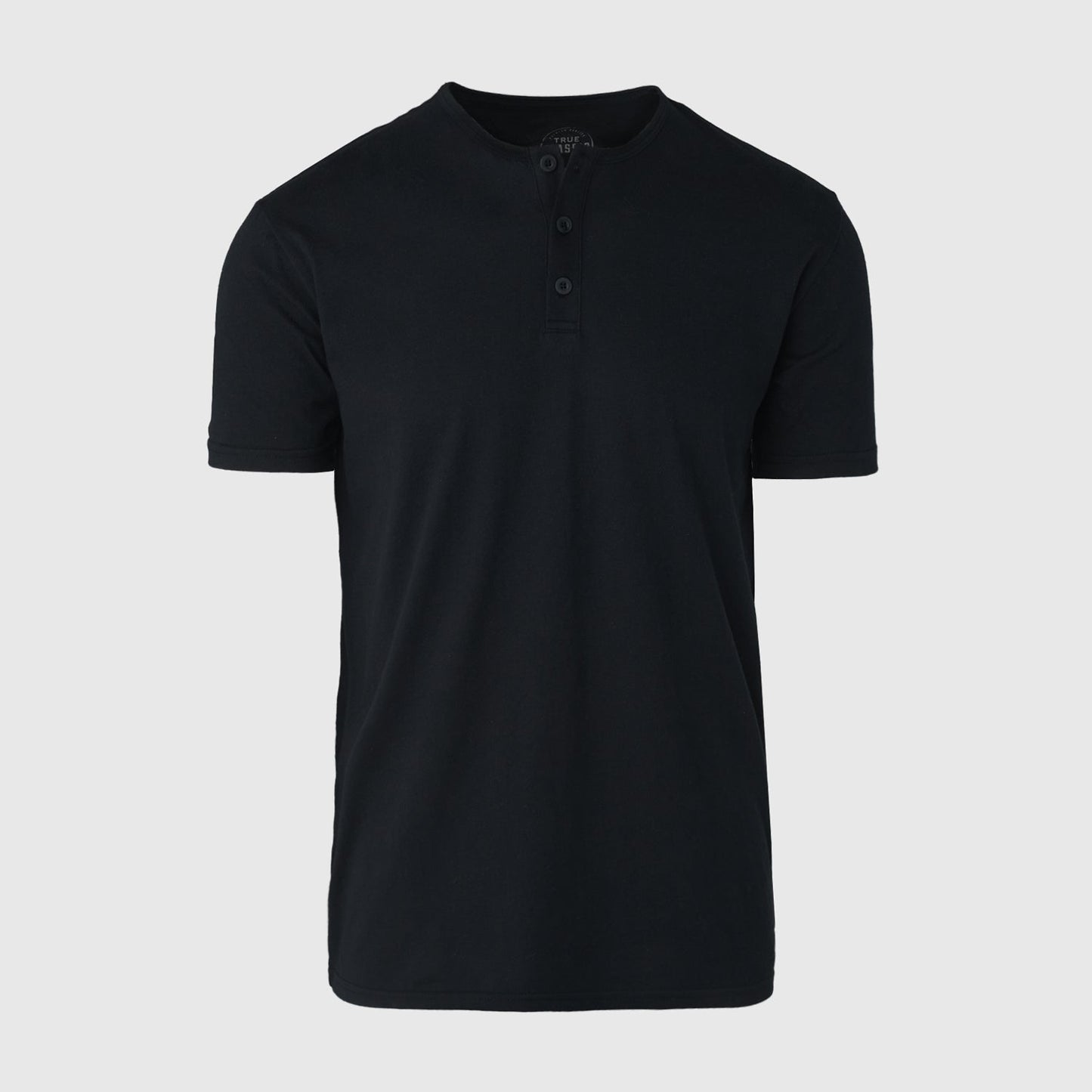 Black Short Sleeve Henley