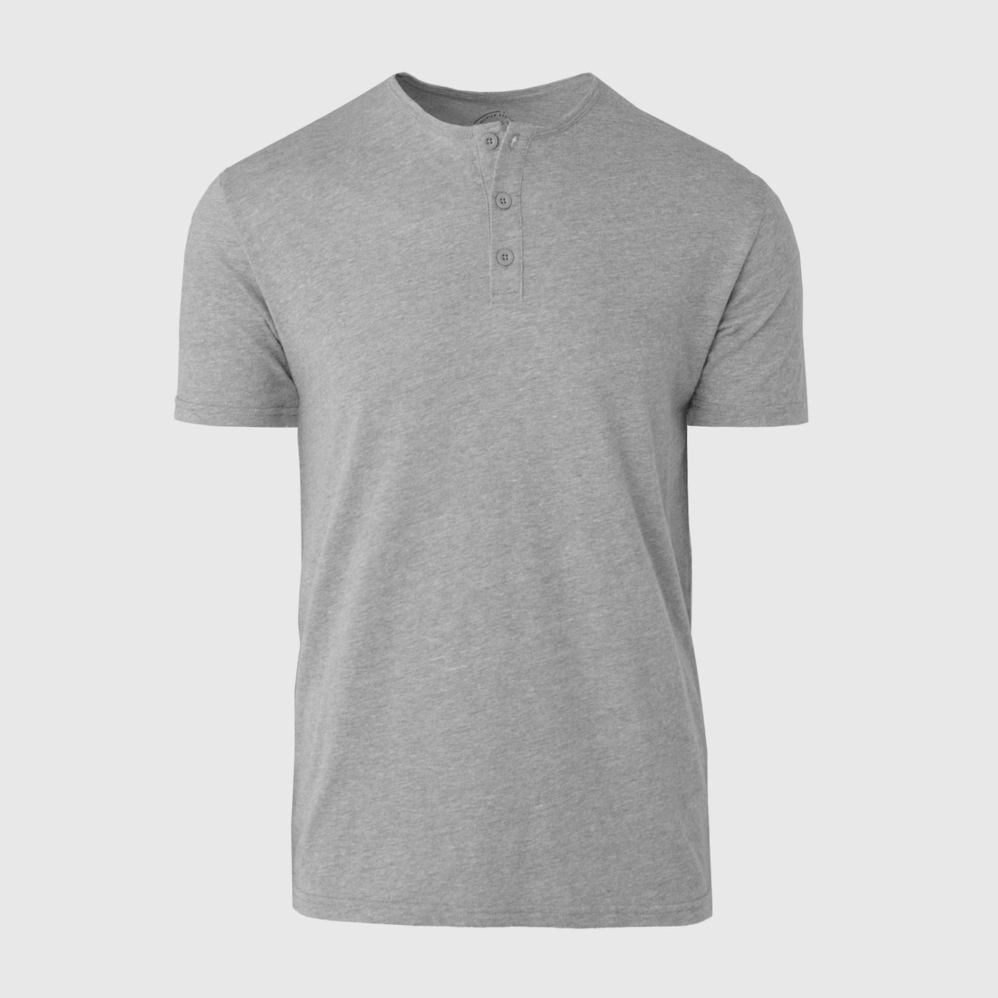 Heather Gray Short Sleeve Henley