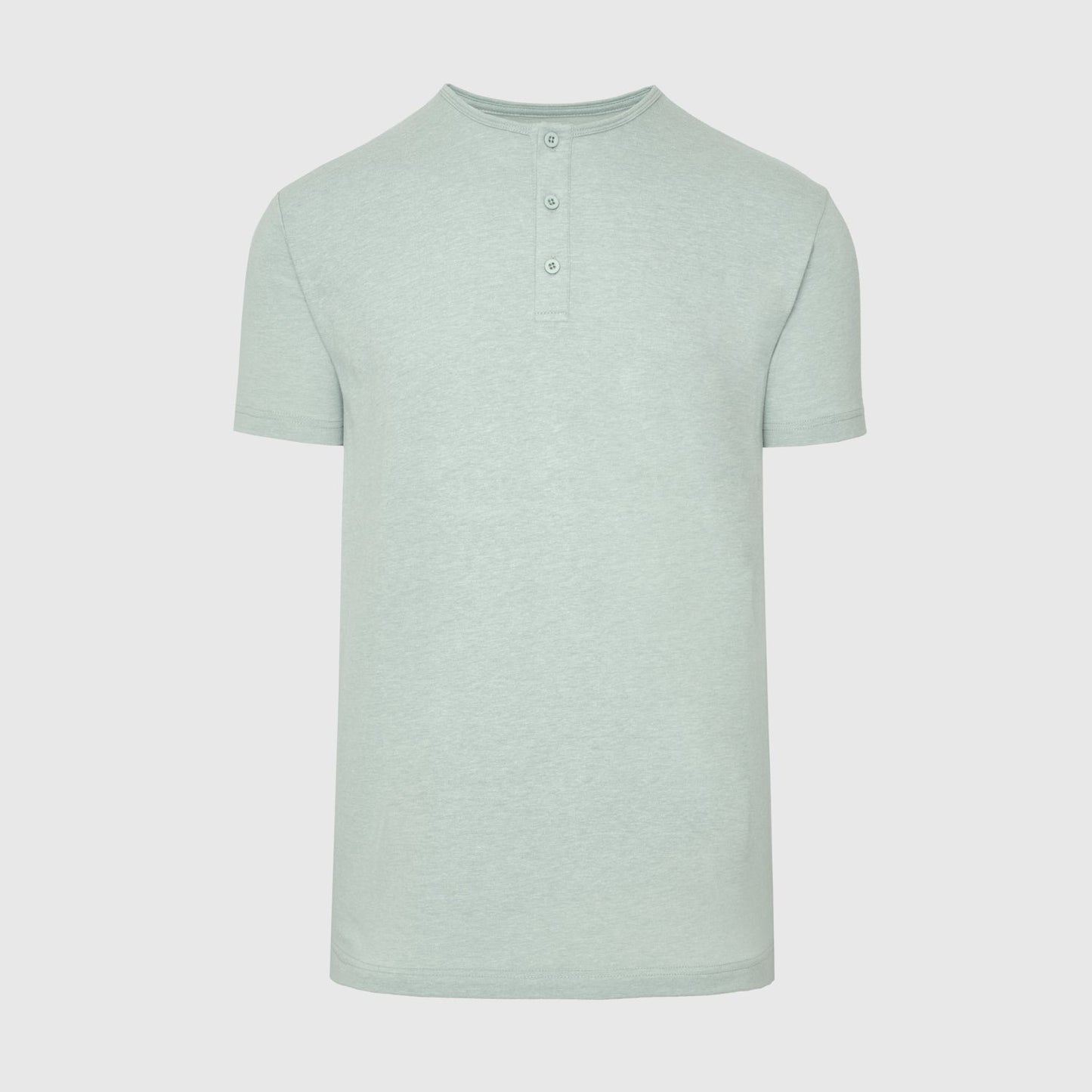 Heather Sage Short Sleeve Henley