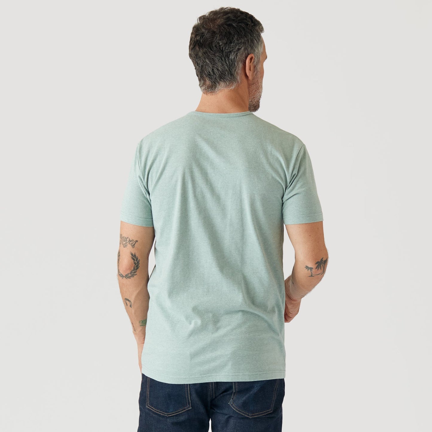 Heather Sage Short Sleeve Henley