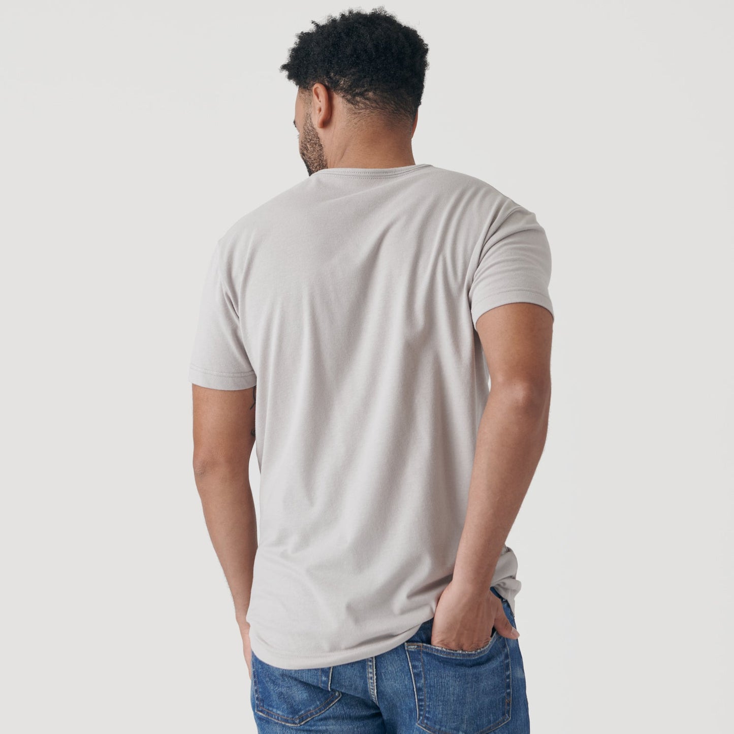 Light Gray Short Sleeve Henley