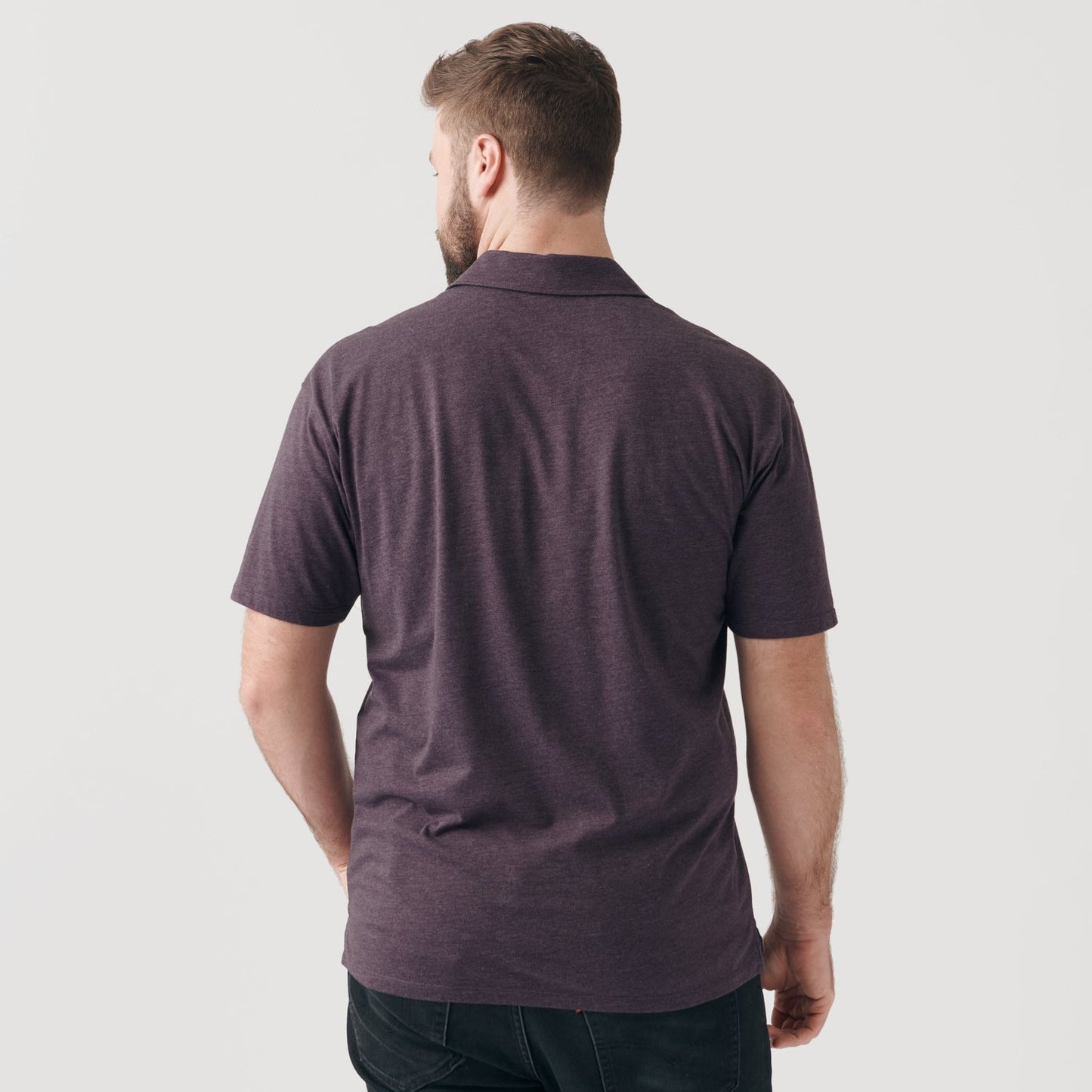 Heather Purple Short Sleeve Polo