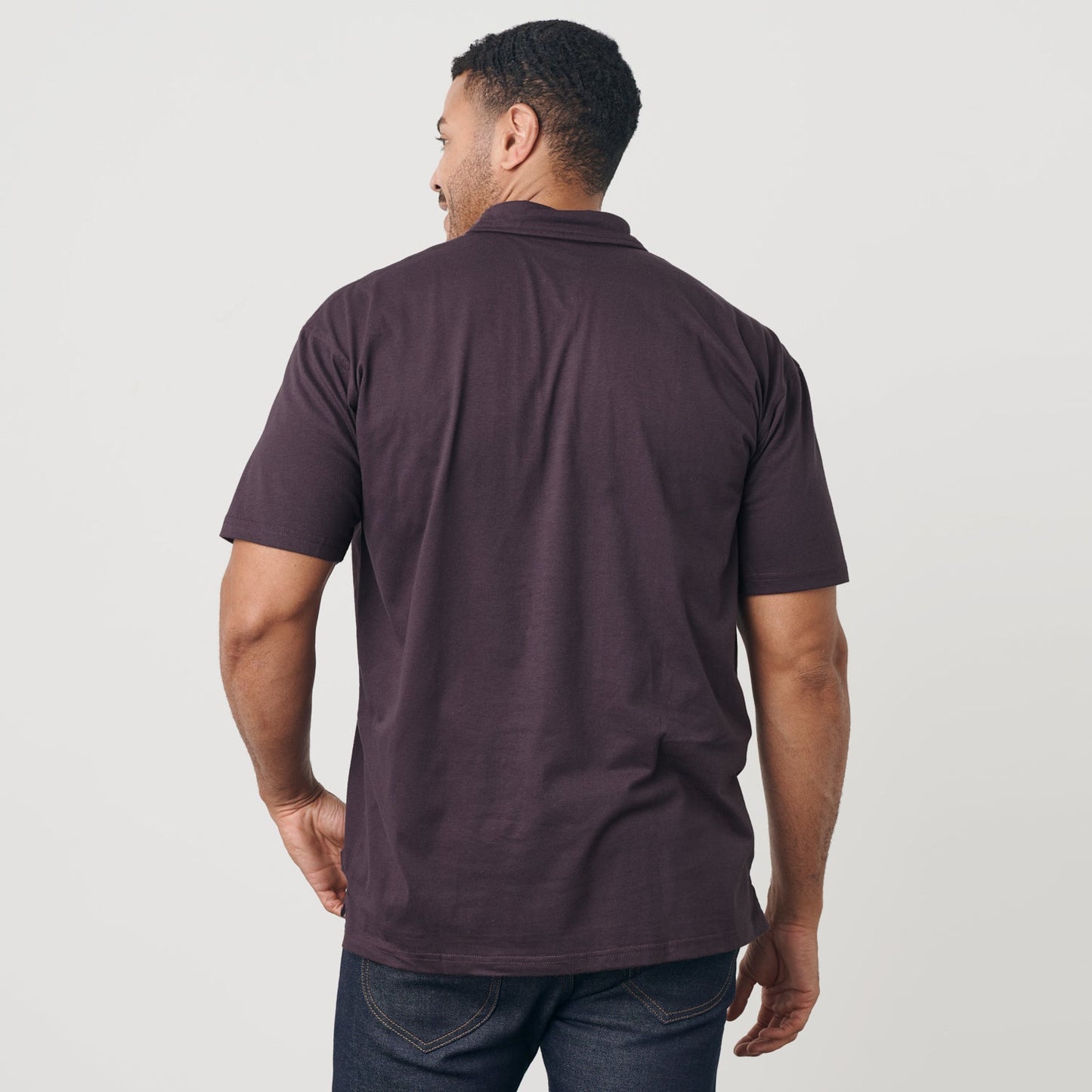 Dark Purple Short Sleeve Polo