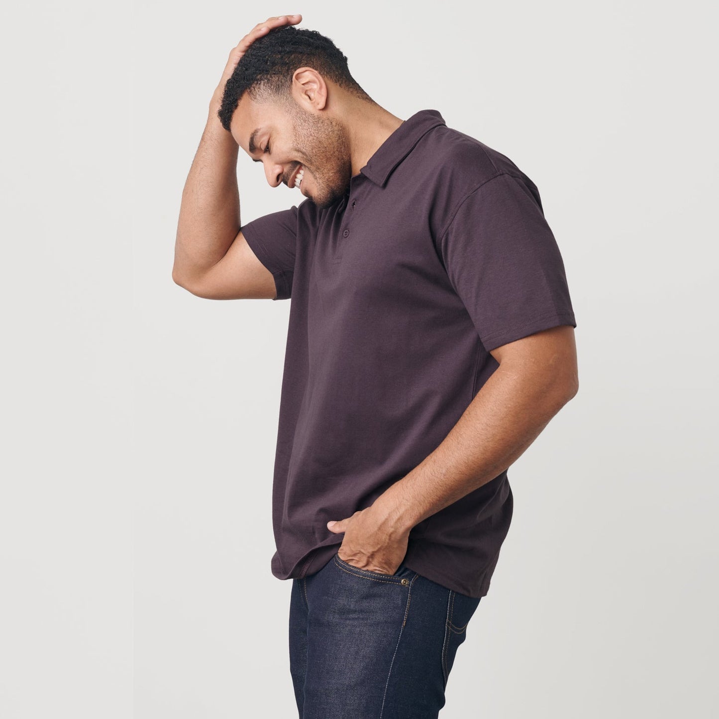 Dark Purple Short Sleeve Polo