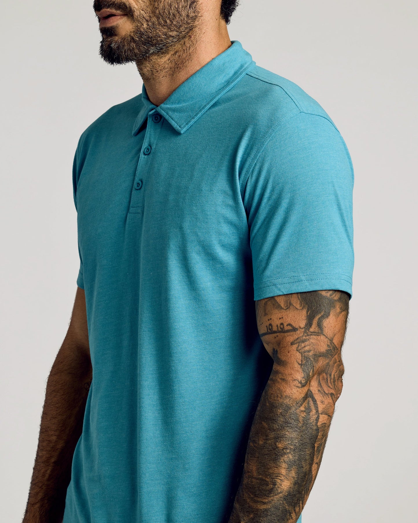 Dark Heather Harbor Short Sleeve Polo