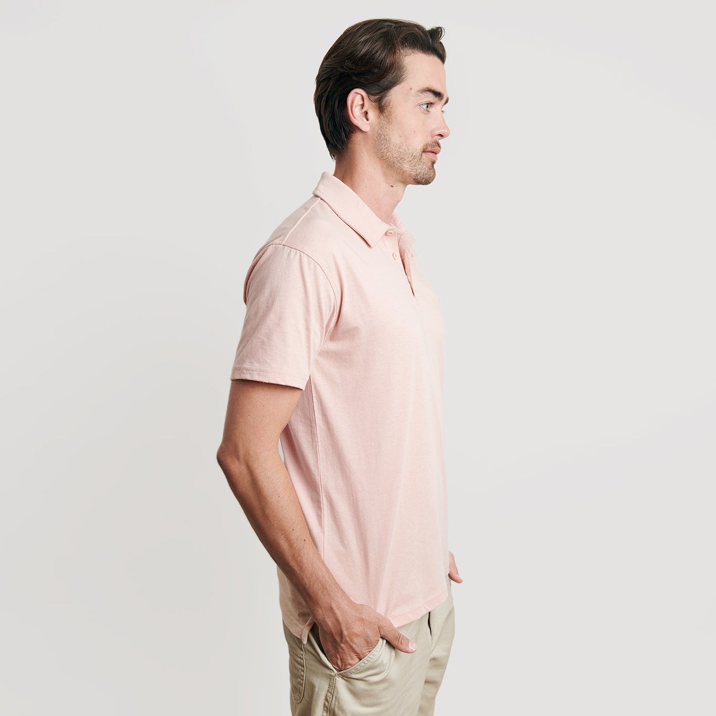 Dusty Pink Short Sleeve Polo