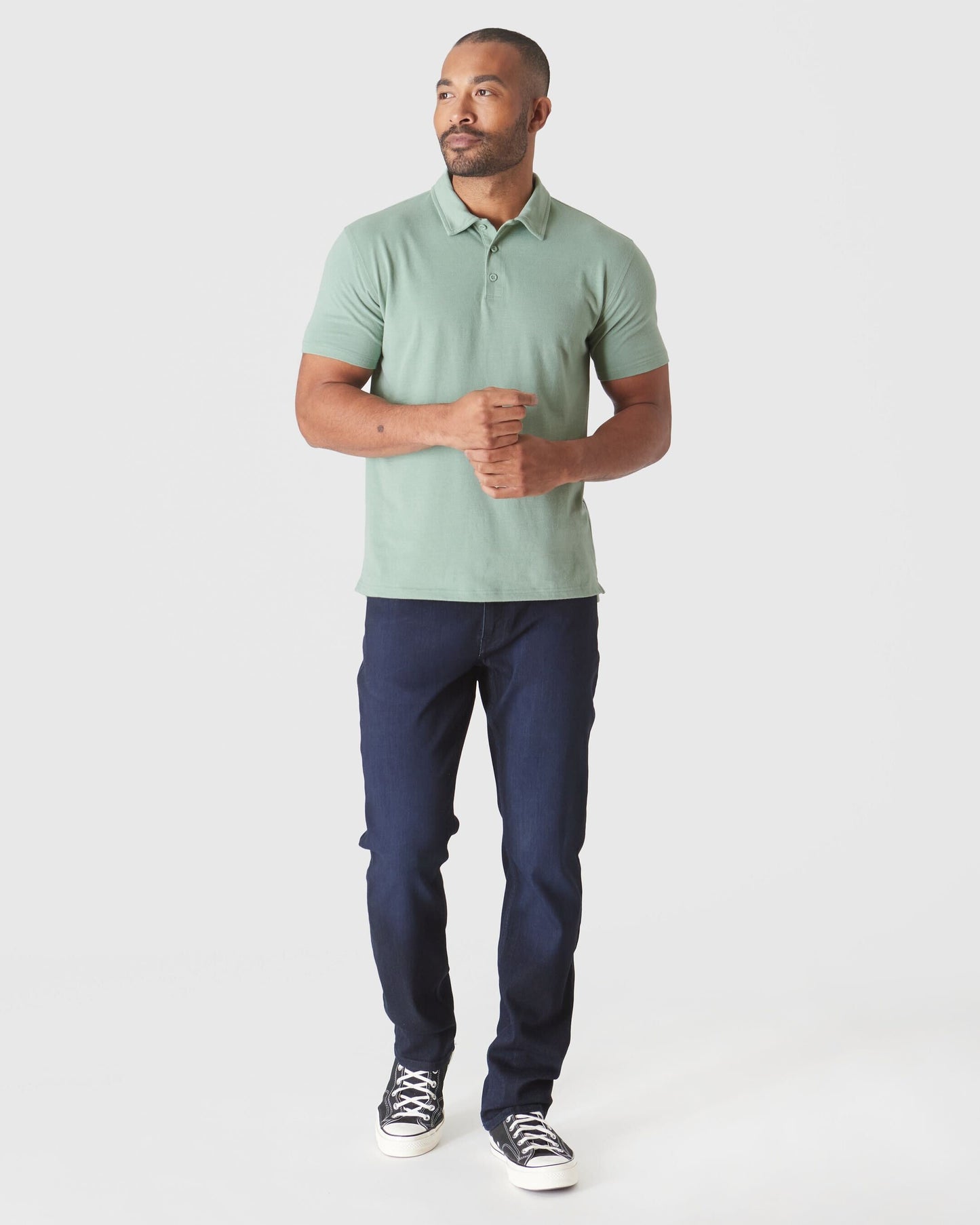 Heather Slate Green Classic Polo