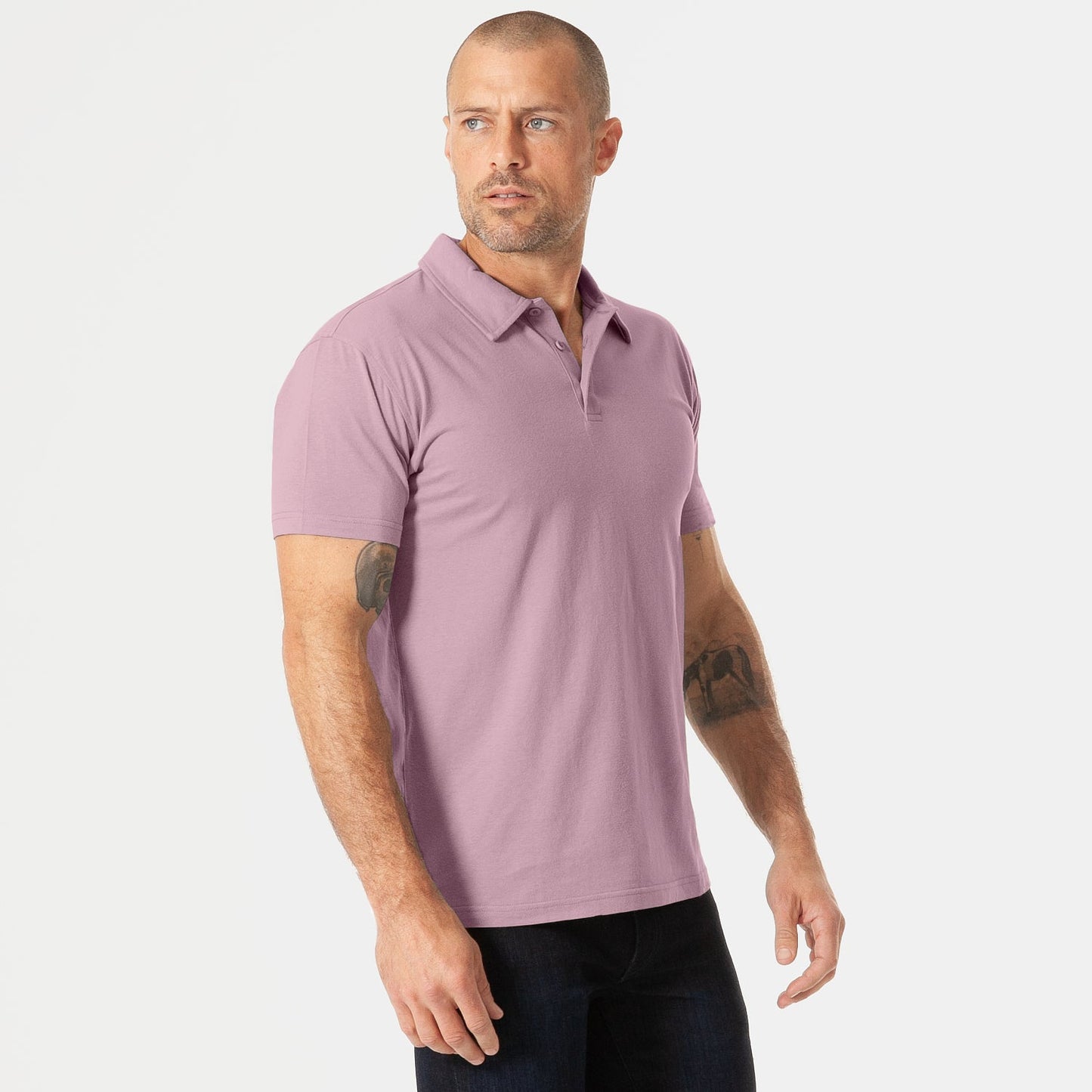 Mineral Mauve Short Sleeve Polo