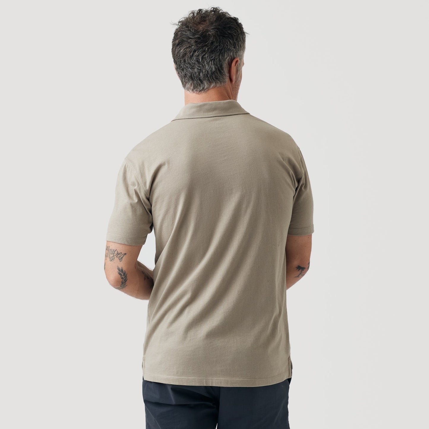 Military Beige Short Sleeve Polo