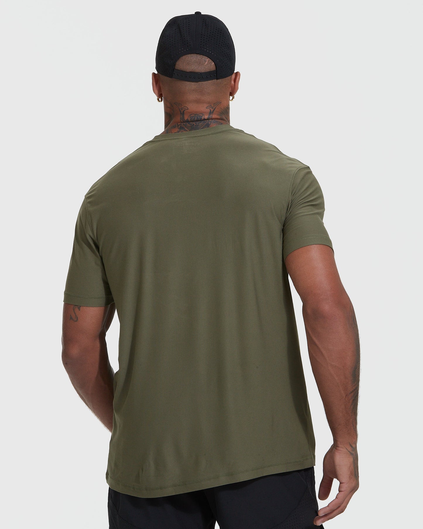 Military Green Active Crew Neck