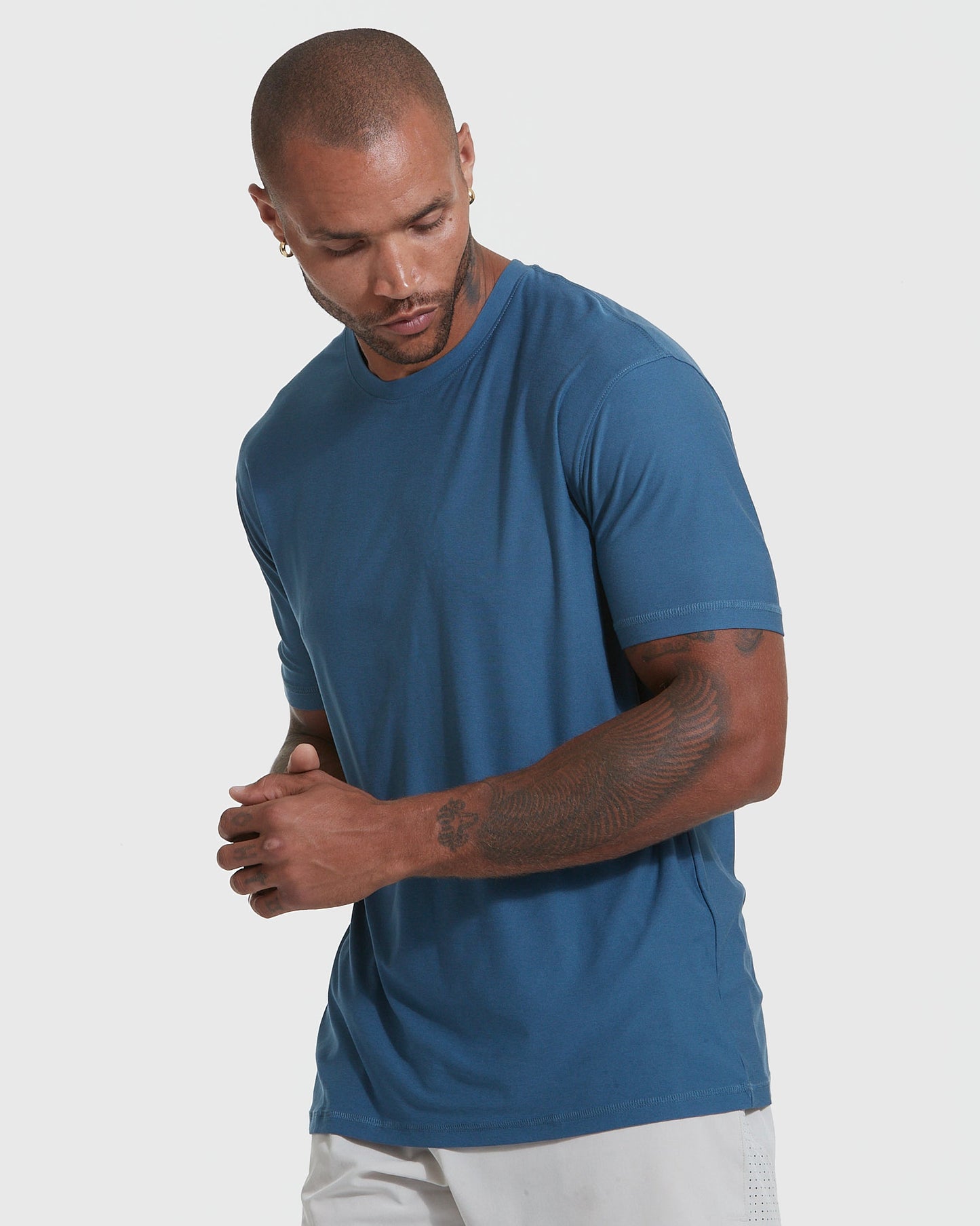 Stone Blue Active Crew Neck Tee