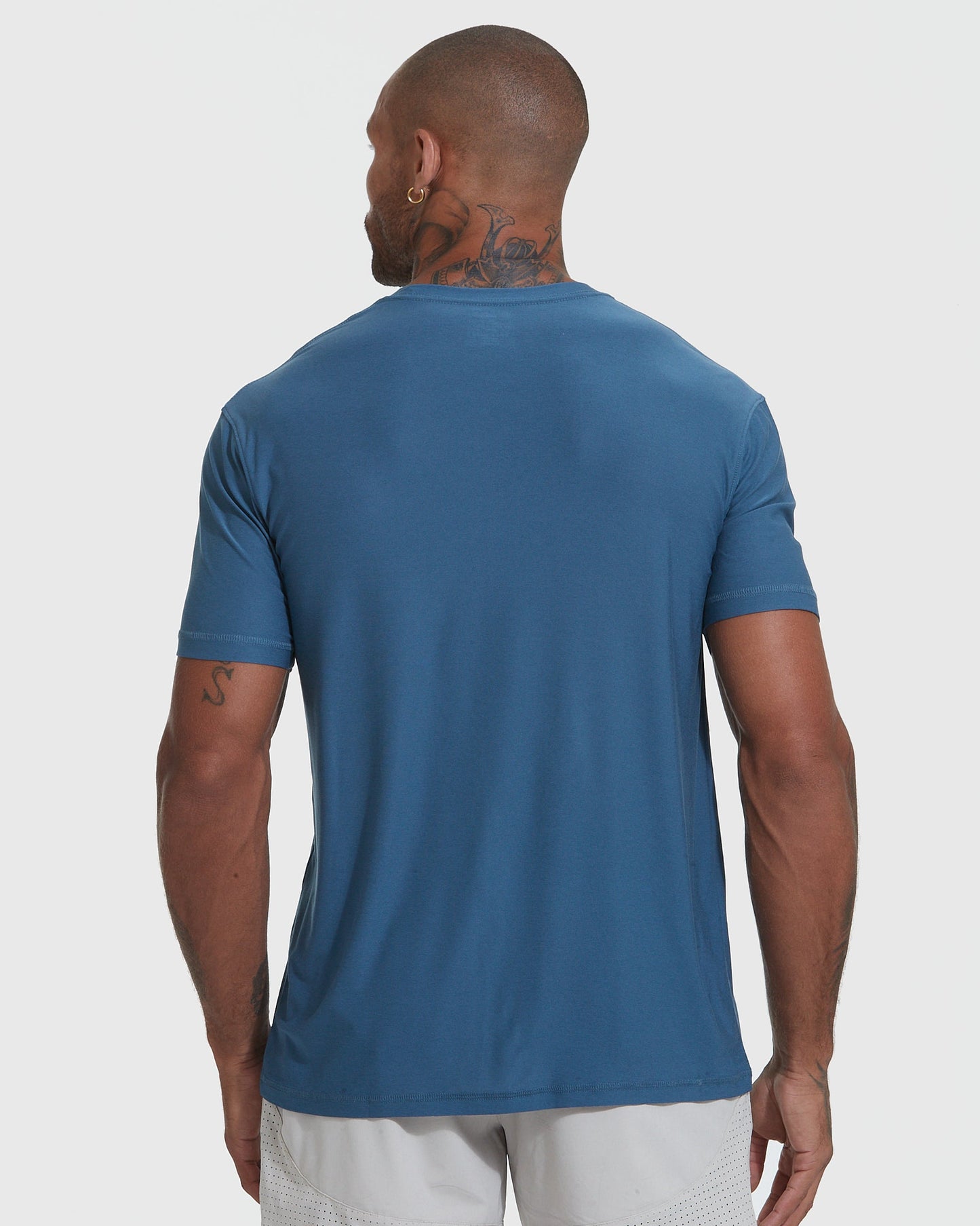 Stone Blue Active Crew Neck Tee