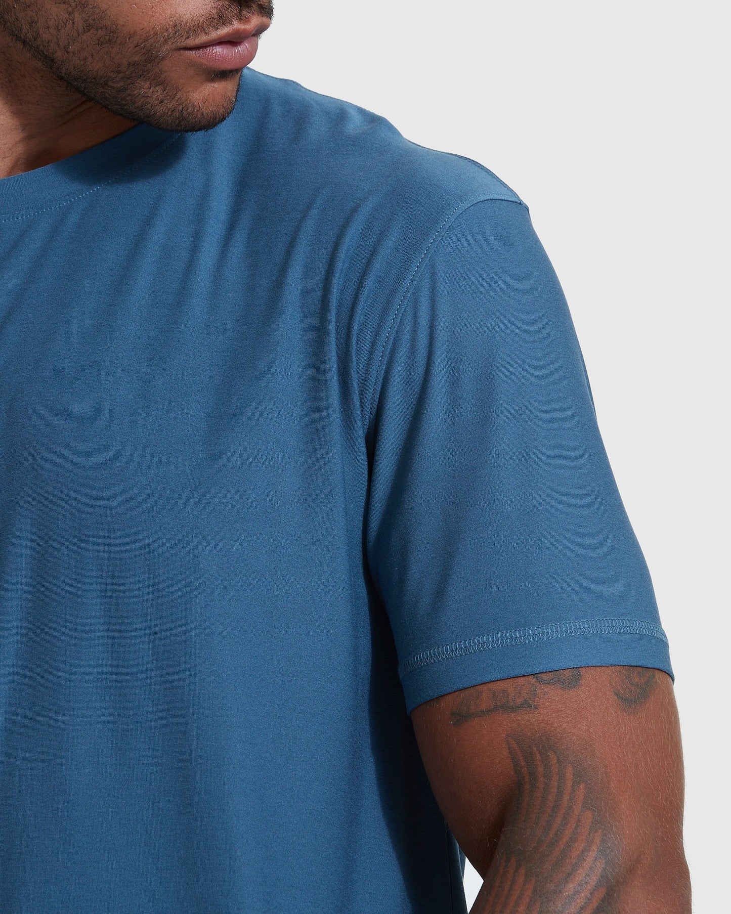 Stone Blue Active Crew Neck Tee