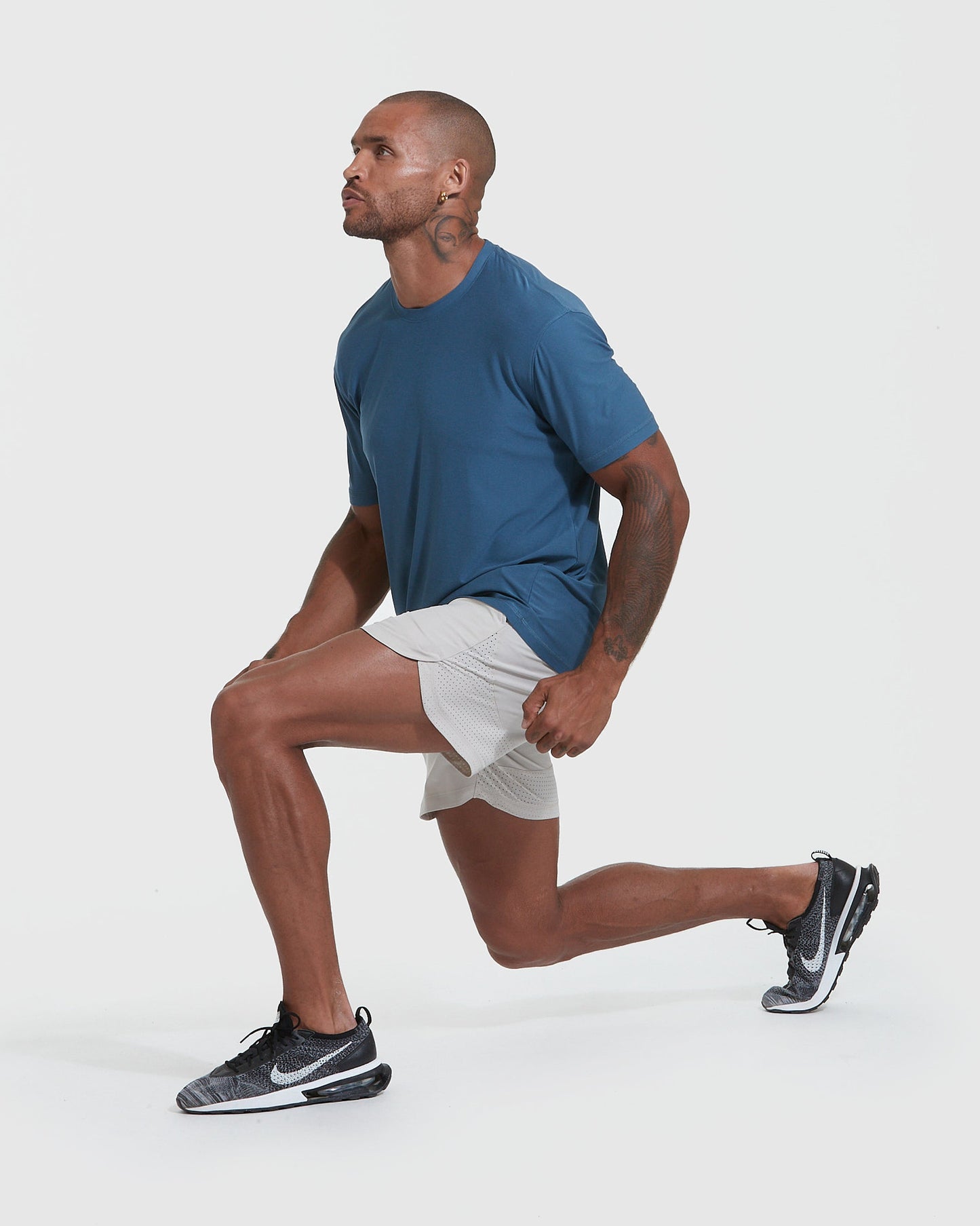Stone Blue Active Crew Neck Tee