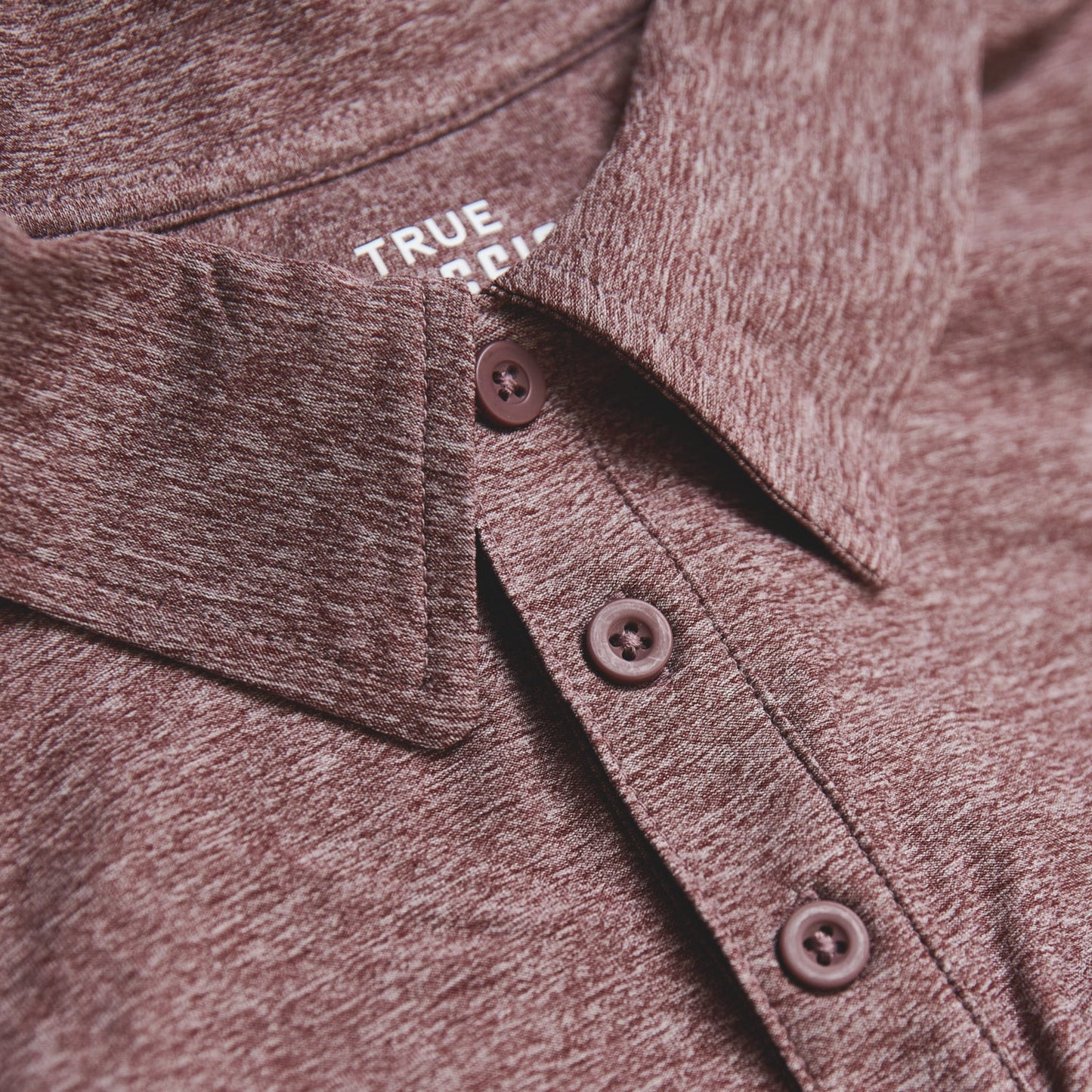 Heather Burgundy Active Short Sleeve Polo
