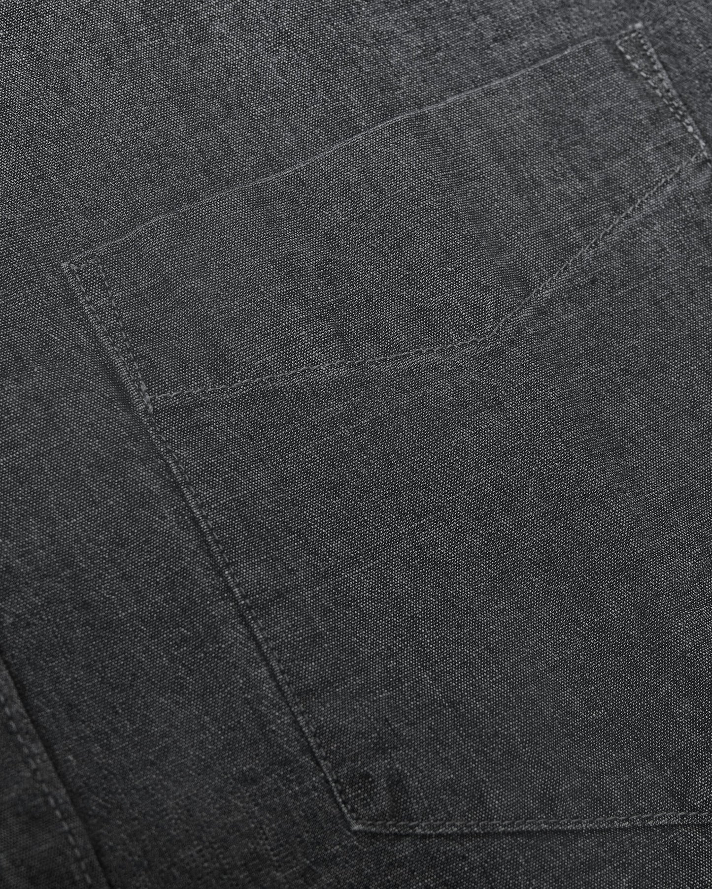 Black Wash Short Sleeve Stretch Chambray Shirt
