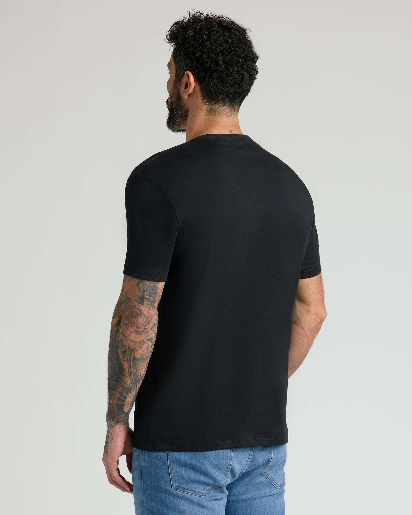 Black Pima Crew Neck