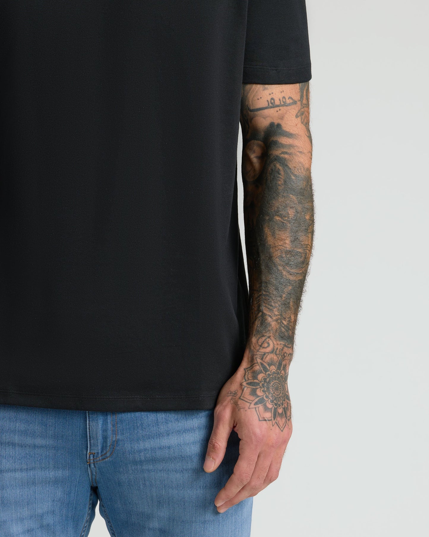 Black Pima Crew Neck