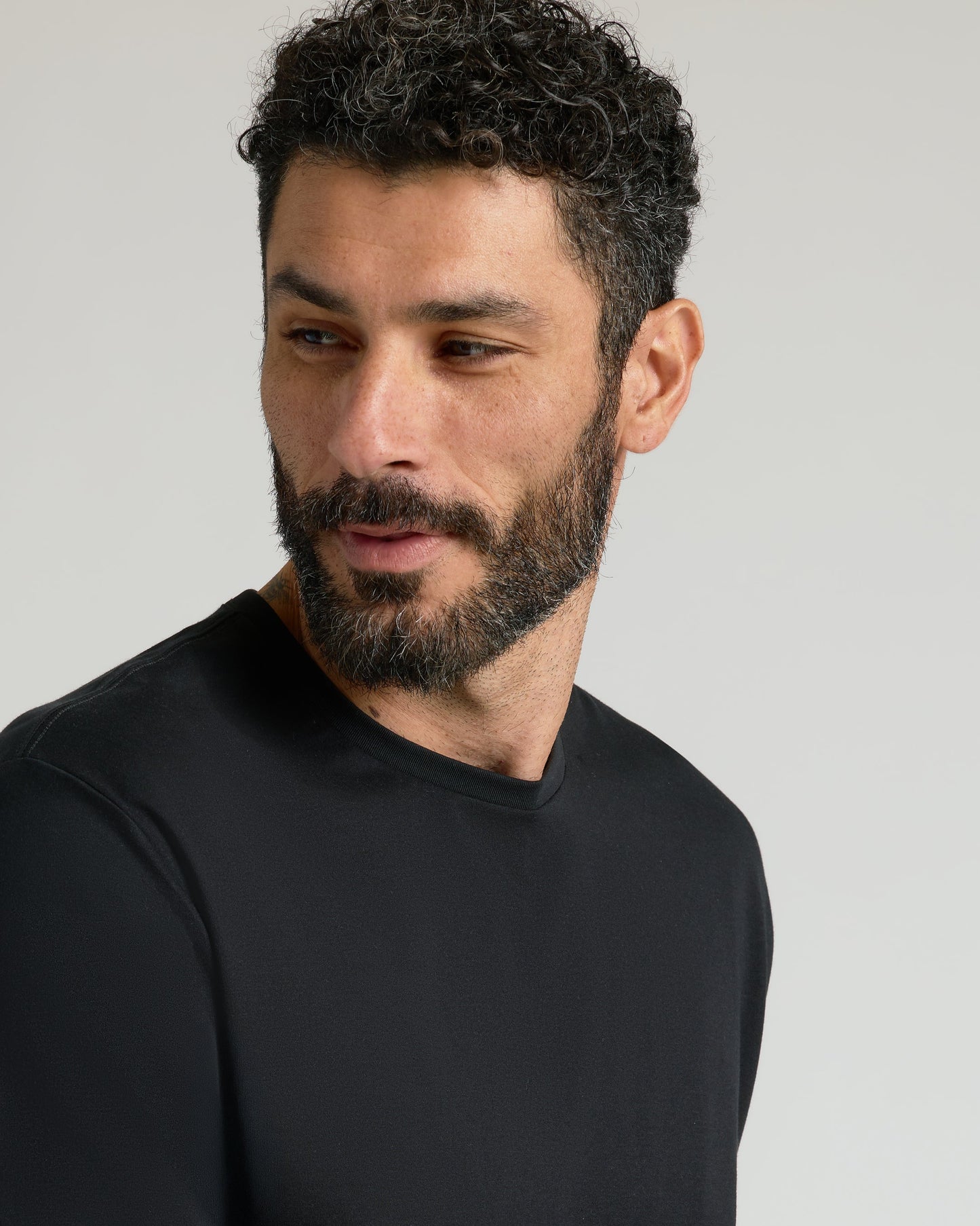 Black Pima Crew Neck