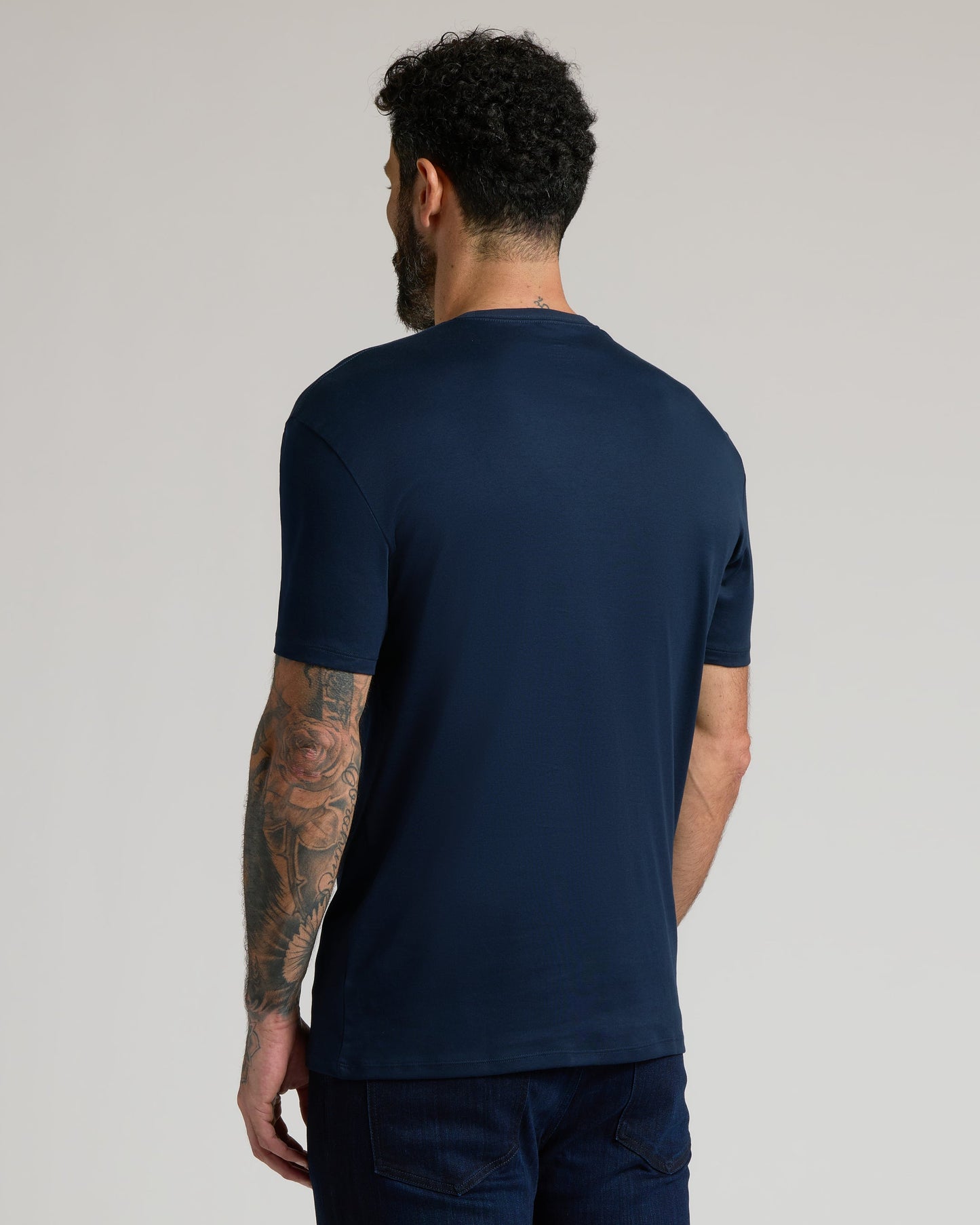 Navy Pima Crew Neck