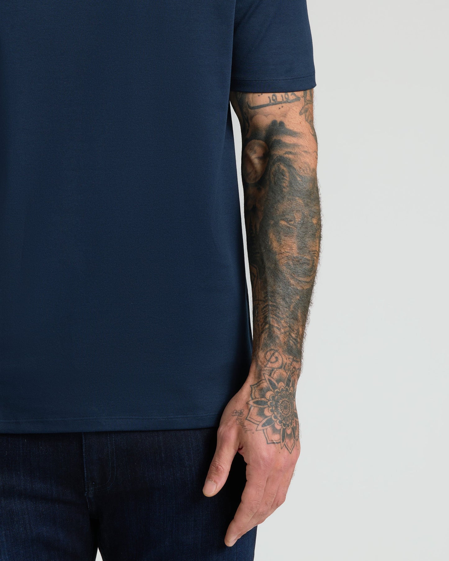 Navy Pima Crew Neck
