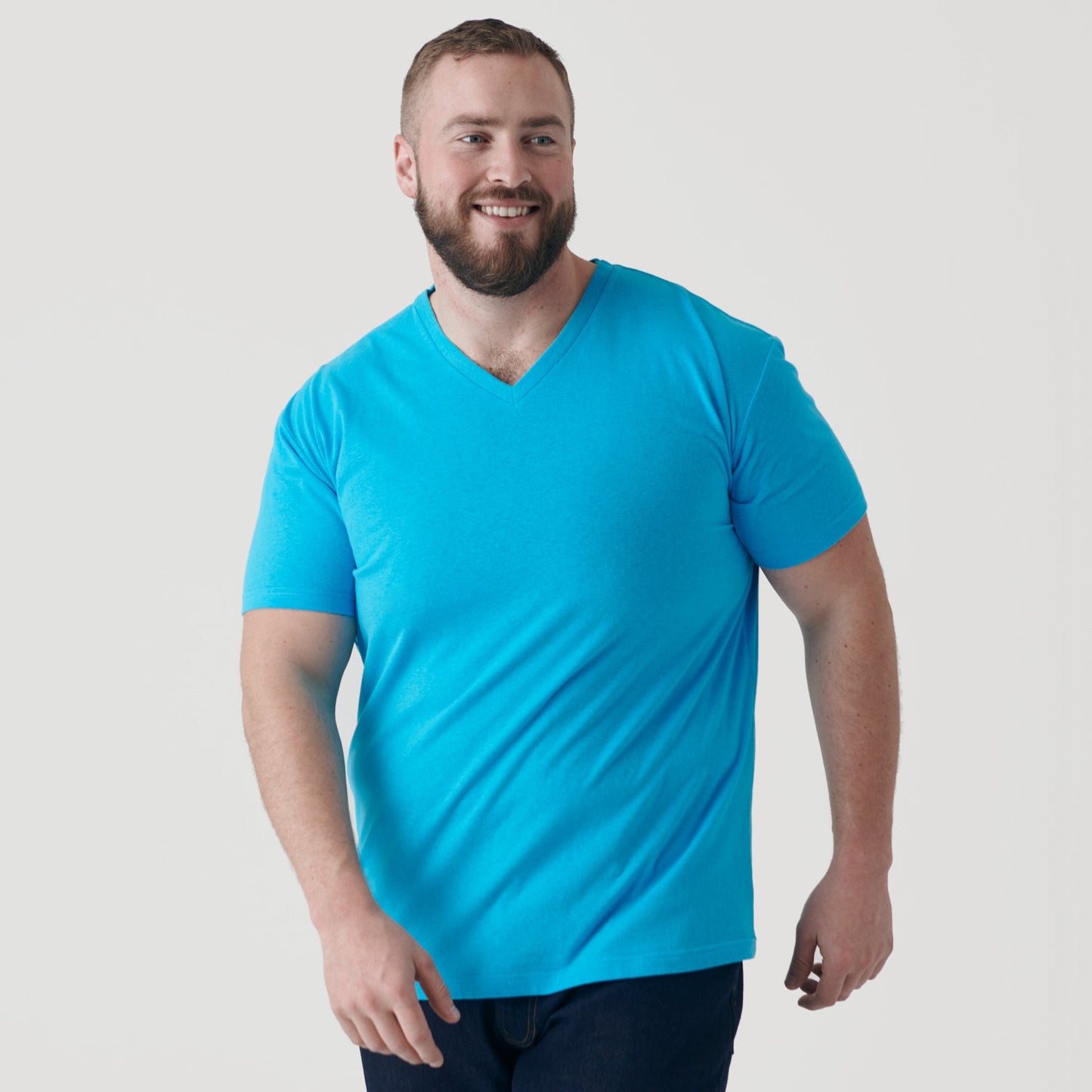 Turquoise V-Neck Tee