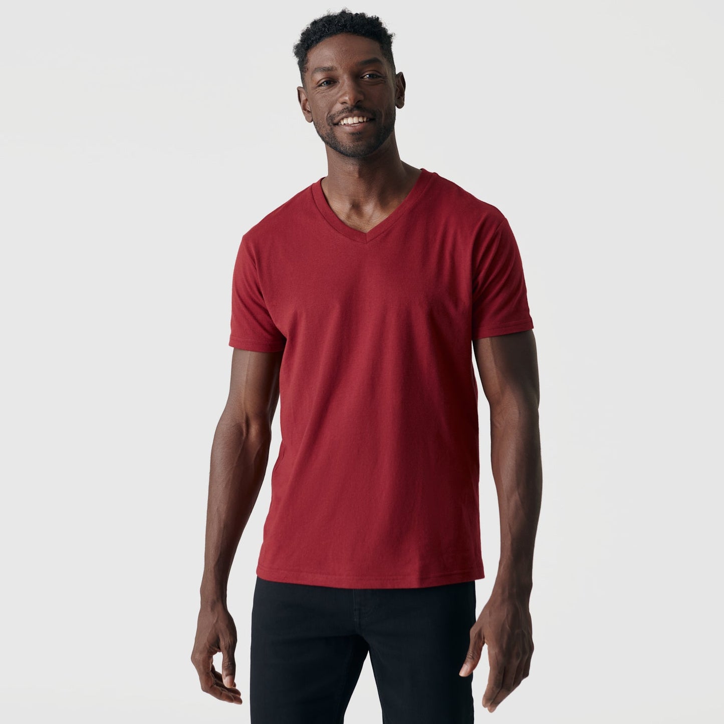 Crimson V-Neck Tee