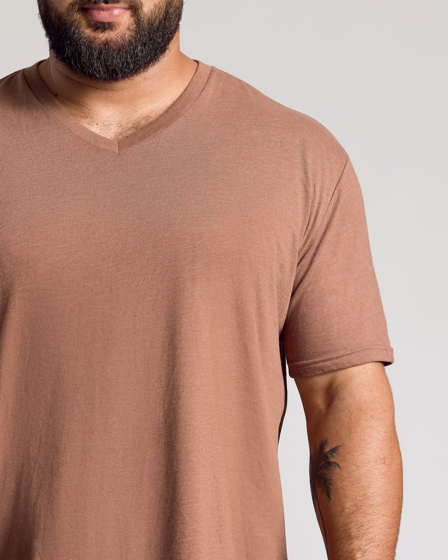 Dark Heather Sepia Classic V-Neck