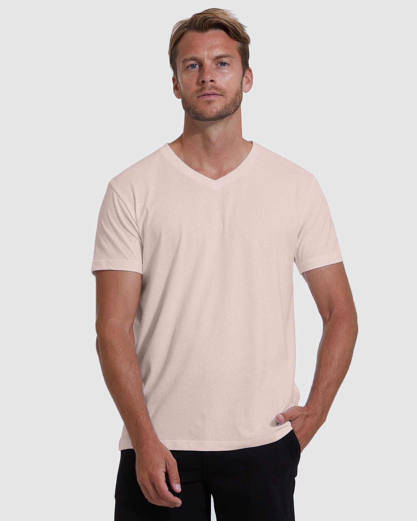 Dusty Pink V-Neck Tee