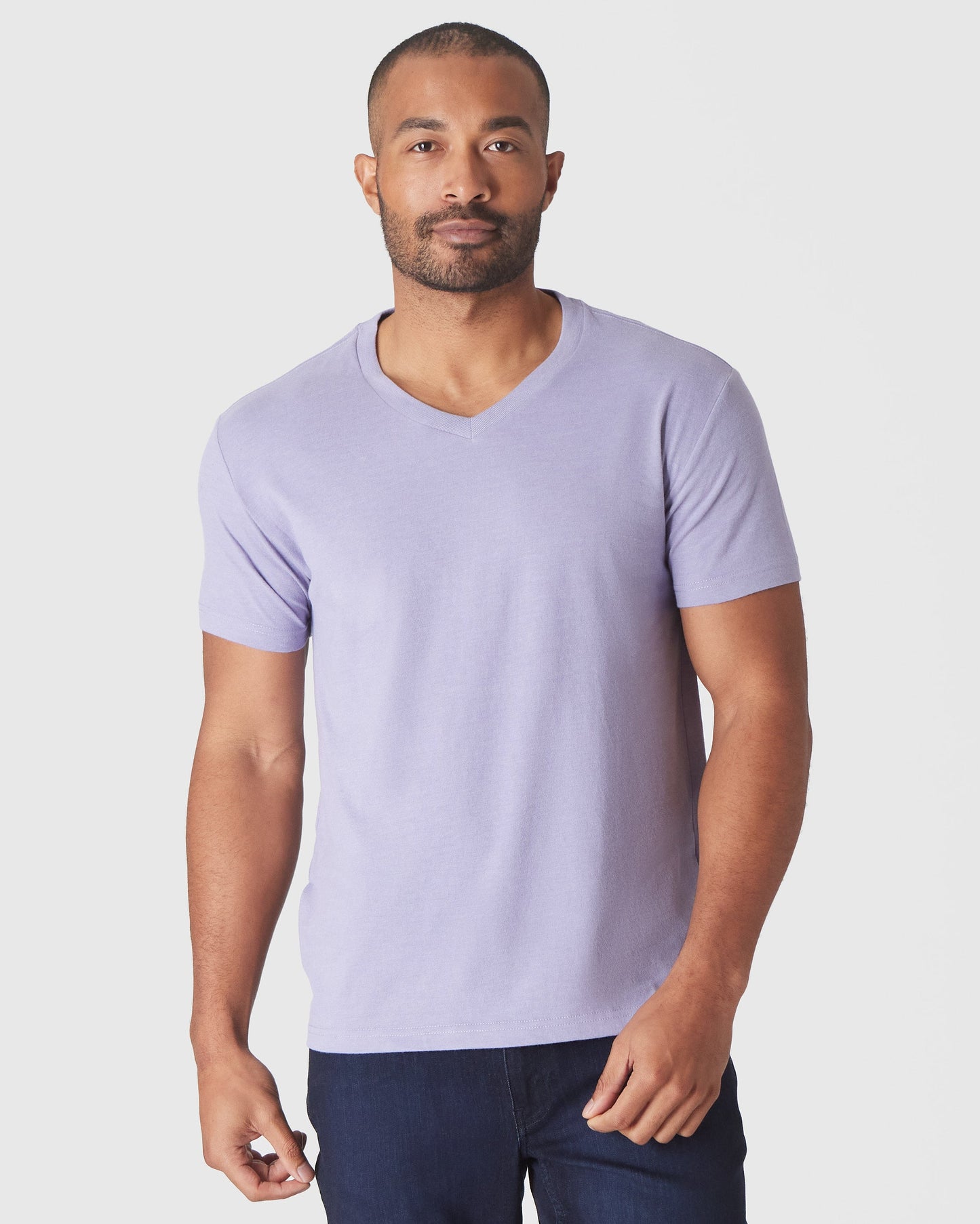 Heather Dark Orchid Classic V-Neck