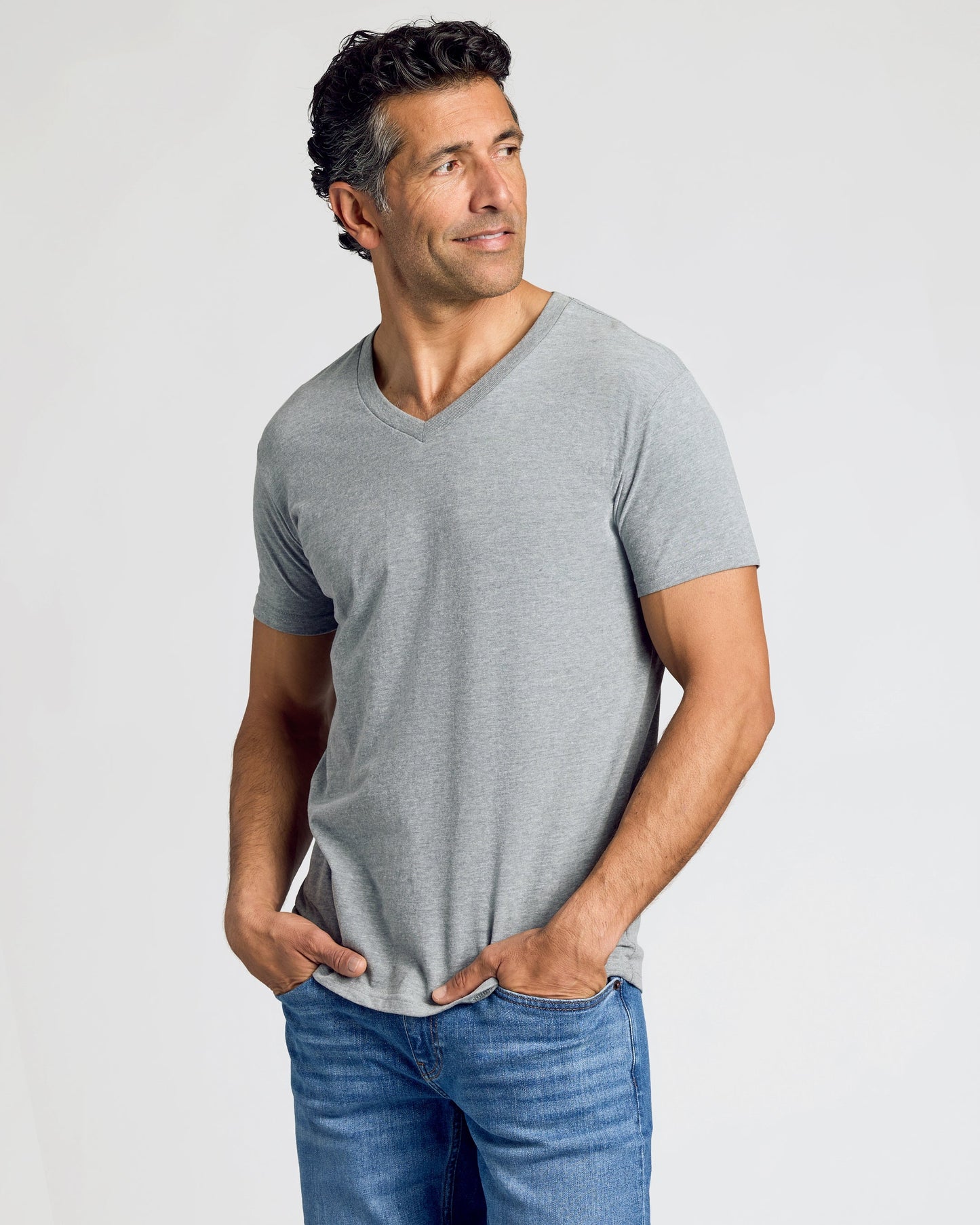Heather Gray Classic V-Neck