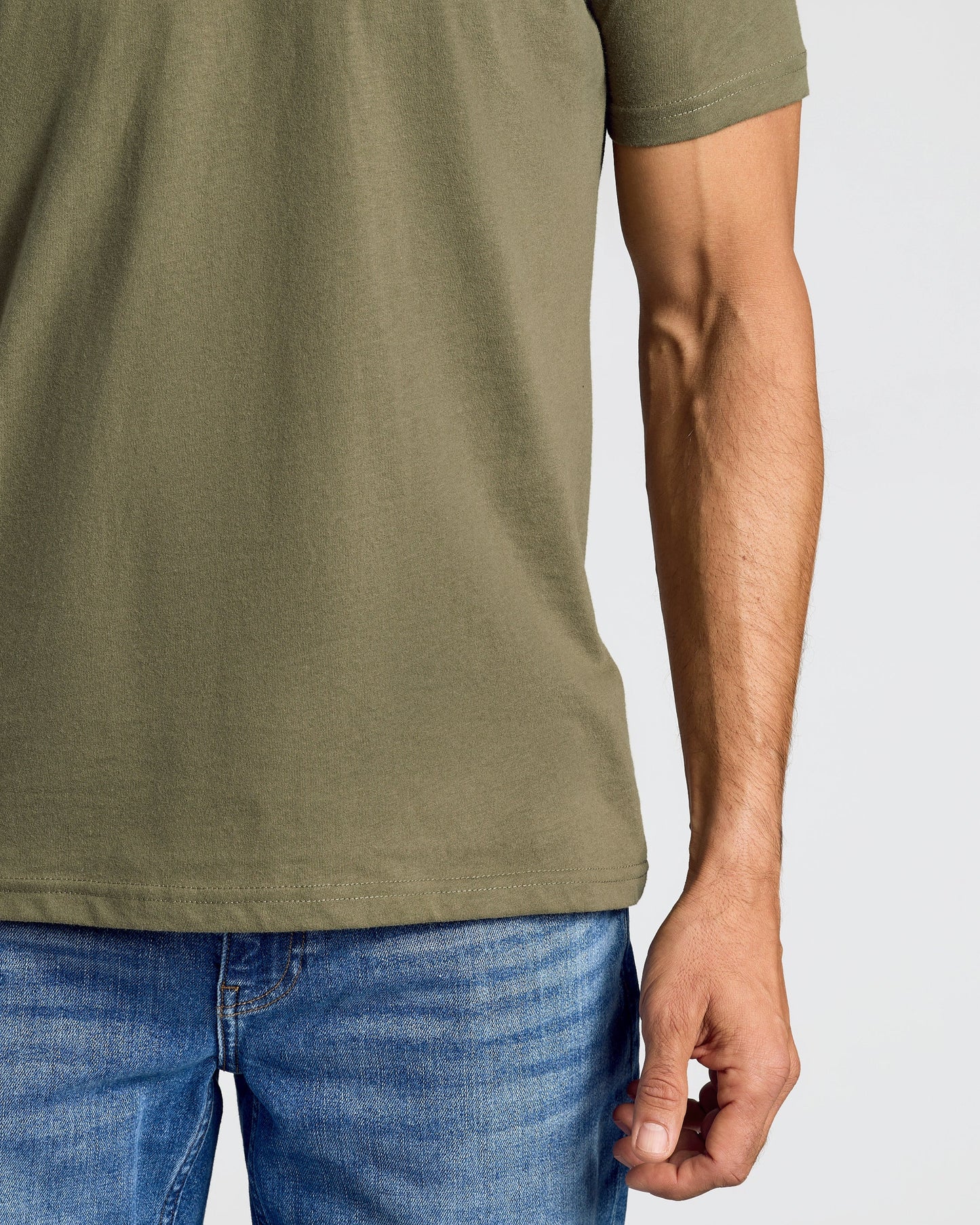 Military Green Classic V-Neck