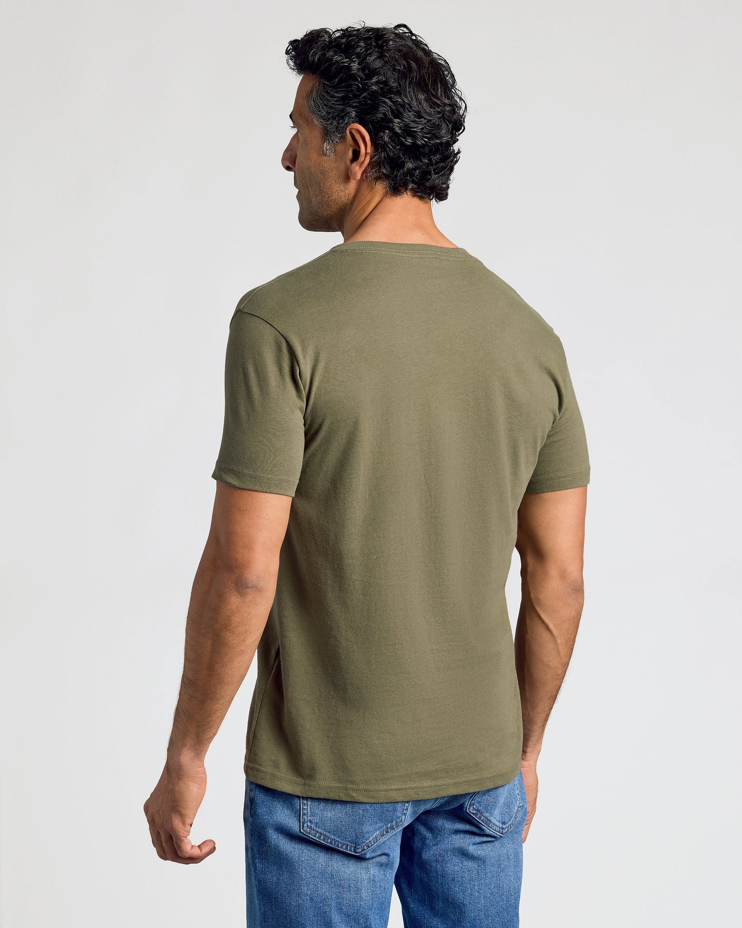 Military Green Classic V-Neck