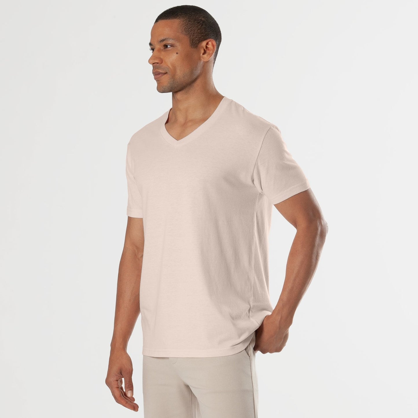 Pink Opal V-Neck Tee